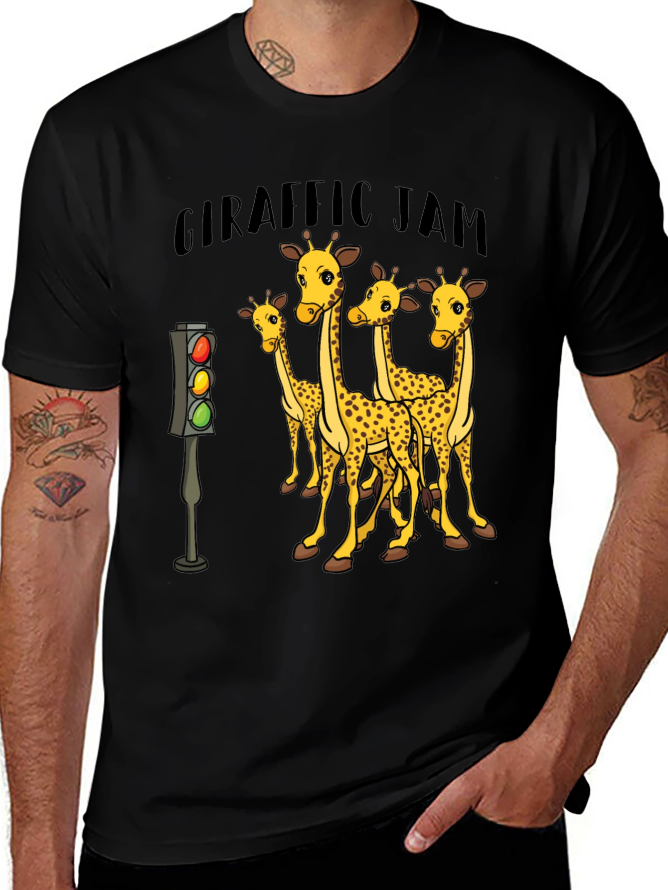 Variant 30 of Giraffe Traffic Jam Graphic T-Shirt