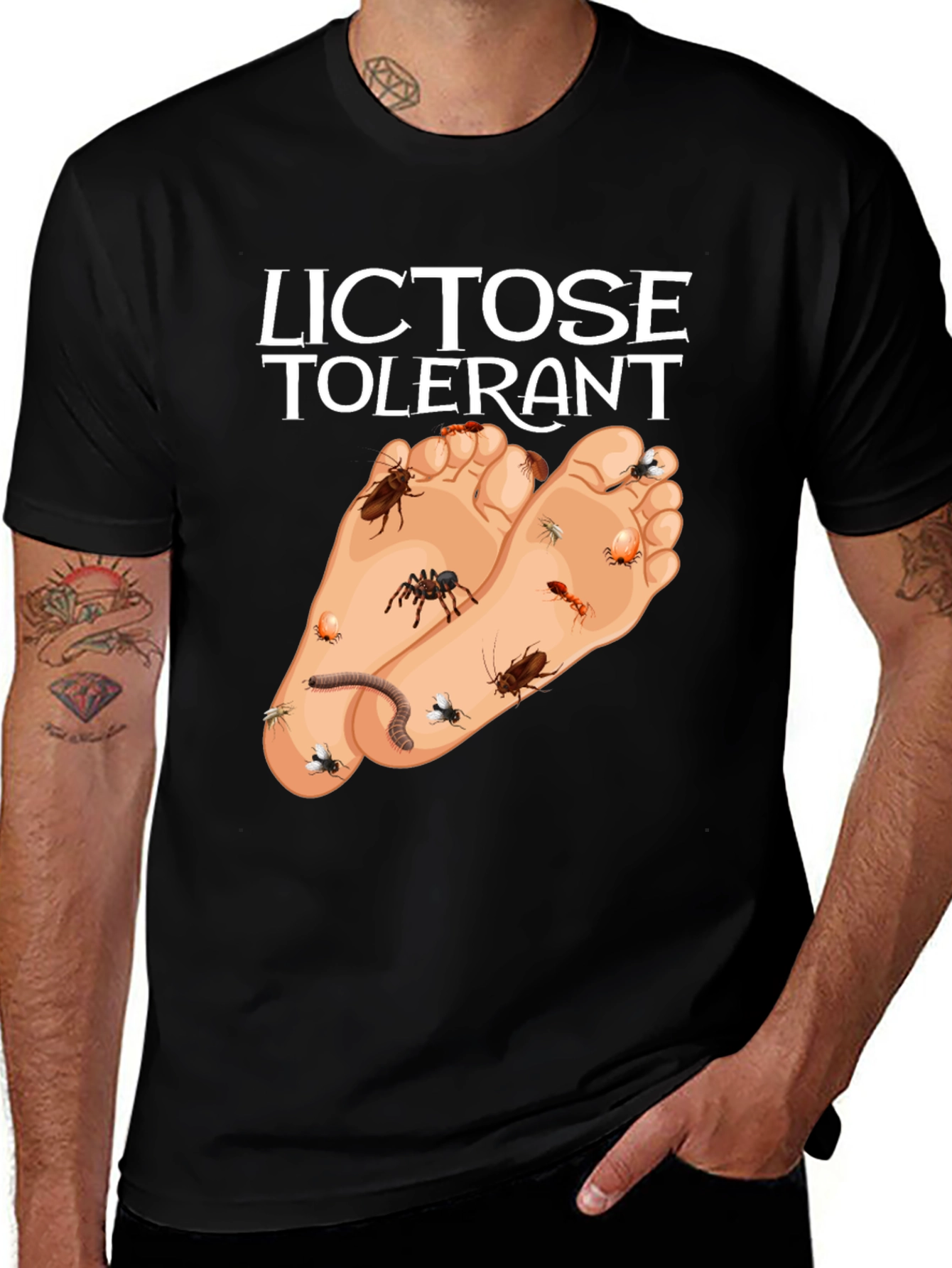 Variant 15 of Lactose Tolerant Insect Feet Graphic T-Shirt