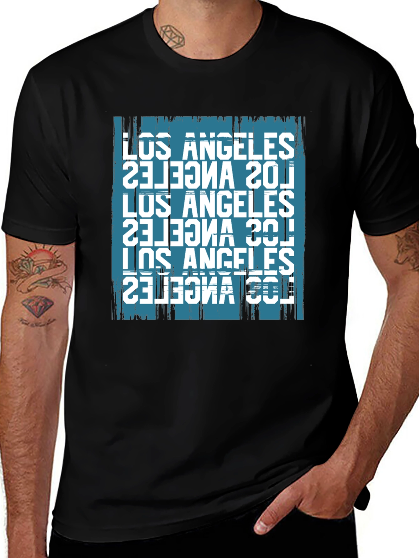 Variant 18 of Los Angeles Graphic Print Tee - Urban Style