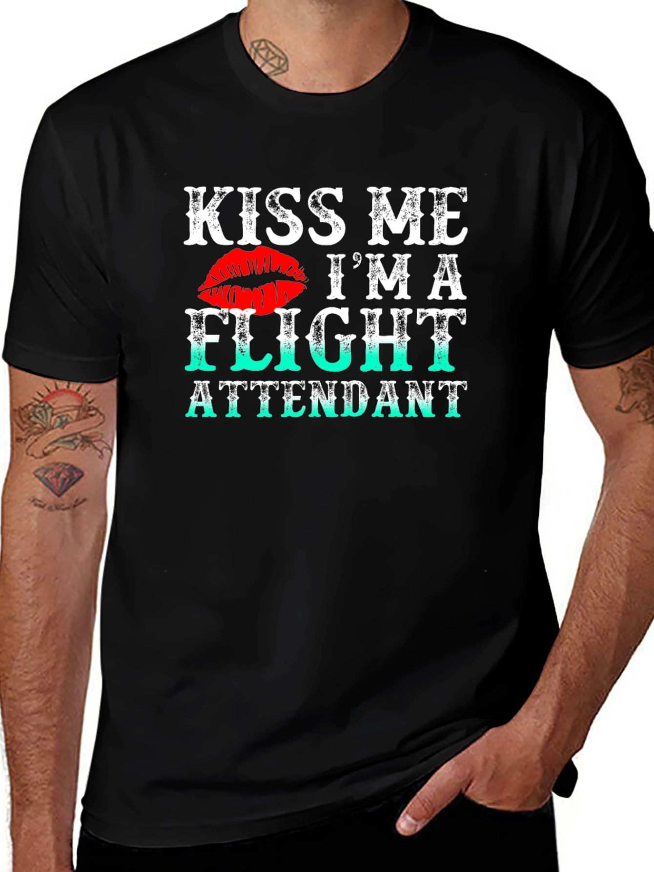 Variant 3 of Kiss Me I'm A Flight Attendant T-Shirt
