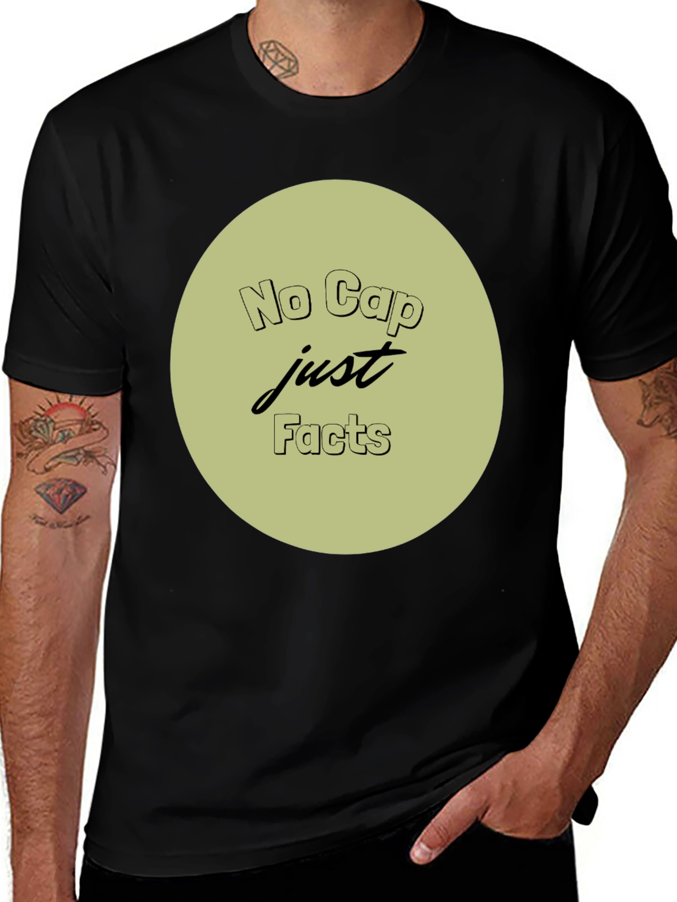 Variant 25 of No Cap Just Facts Crew Neck T-Shirt