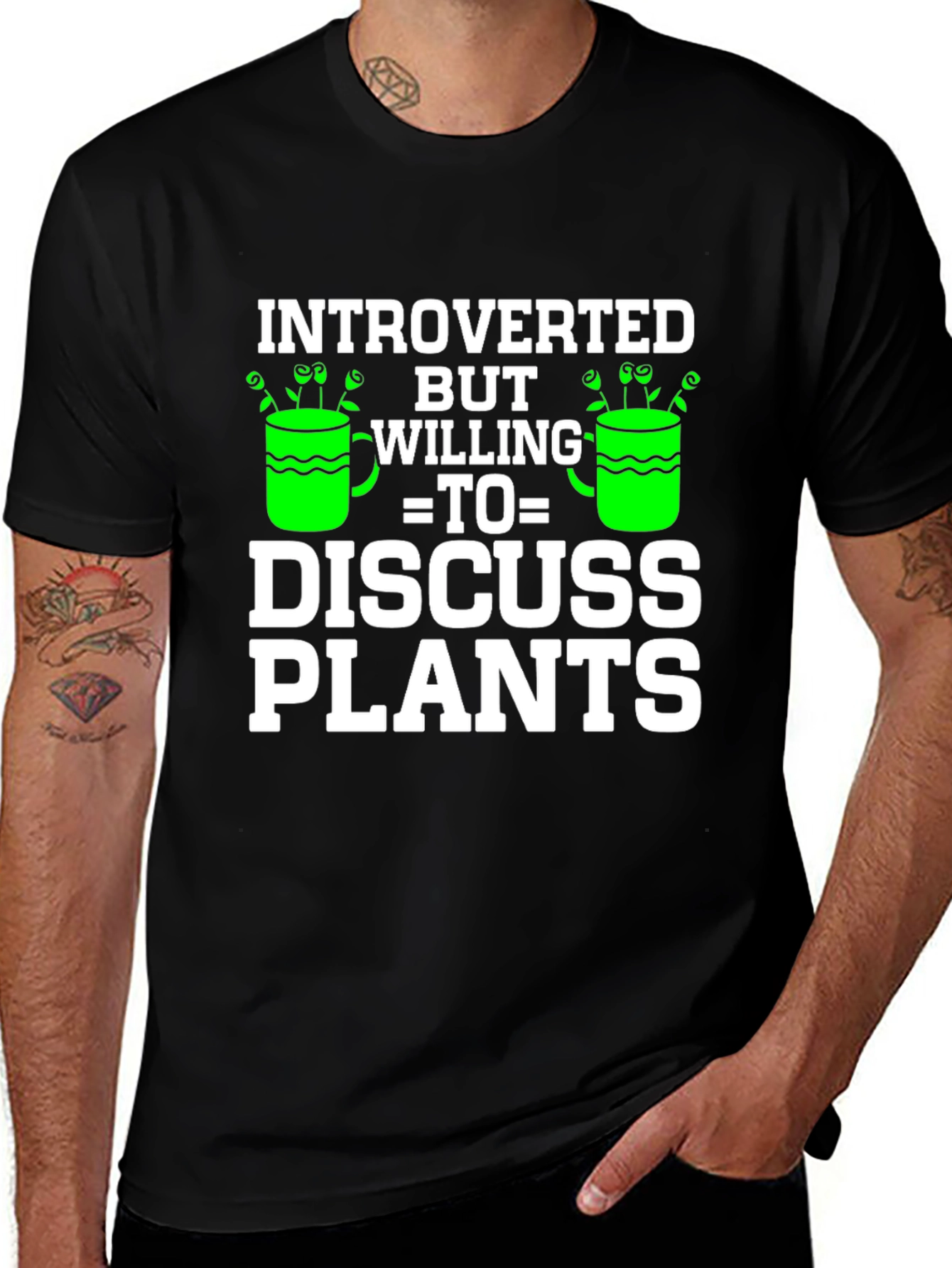 Variant 8 of Introverted But Willing to Discuss Plants T-Shirt