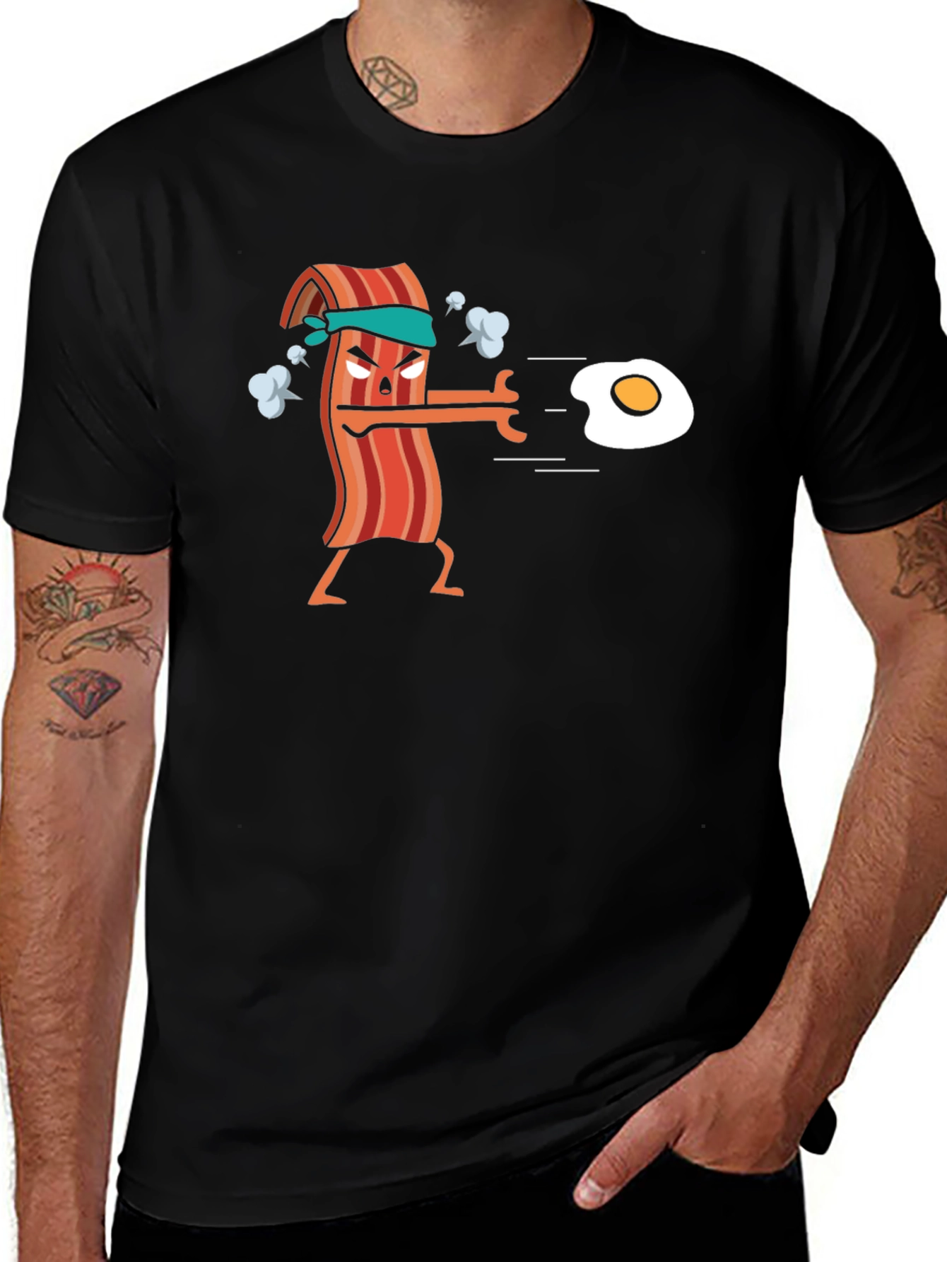 Variant 4 of Bacon vs Egg Funny T-Shirt