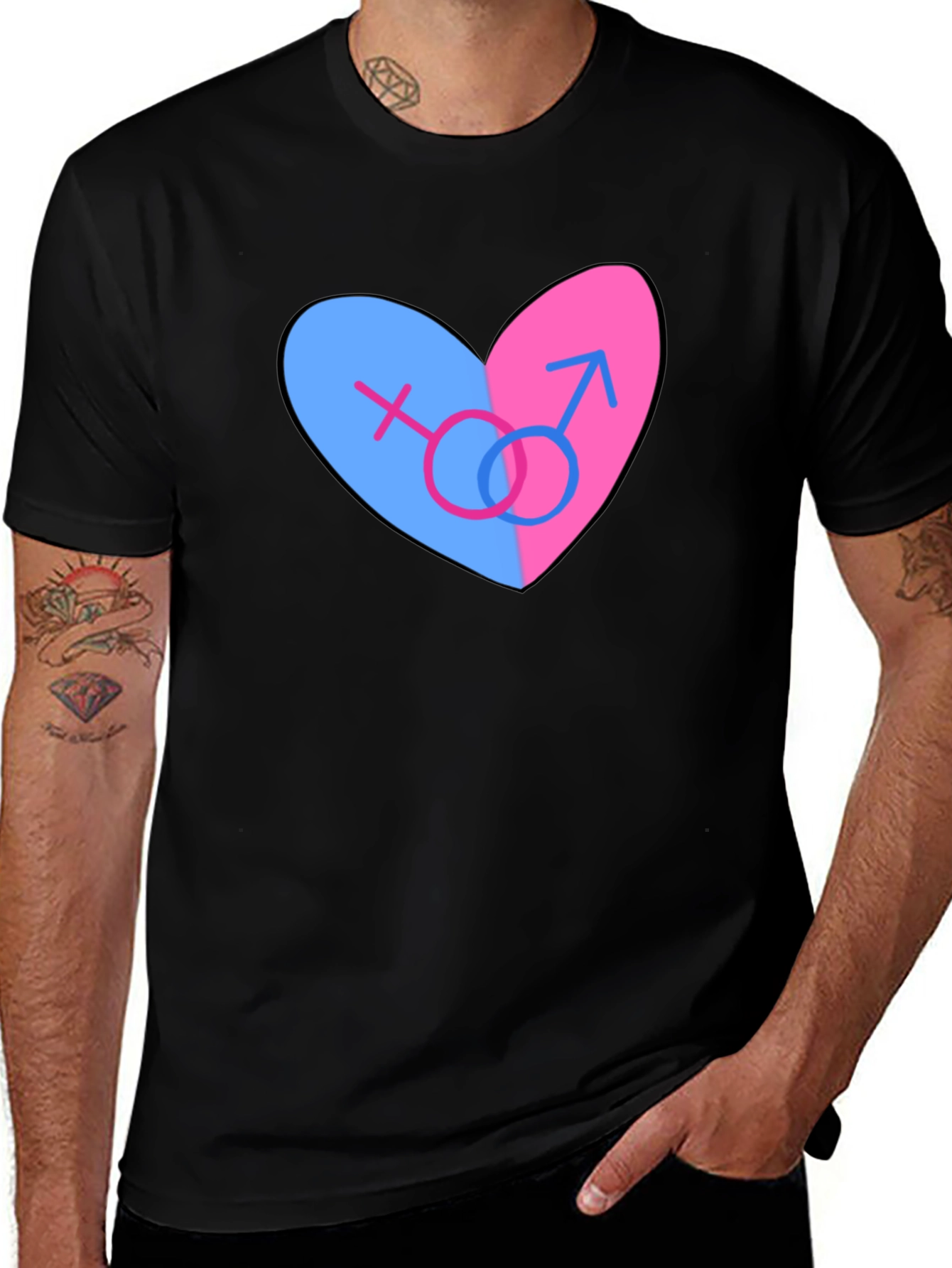Bisexual Pride Heart T-Shirt