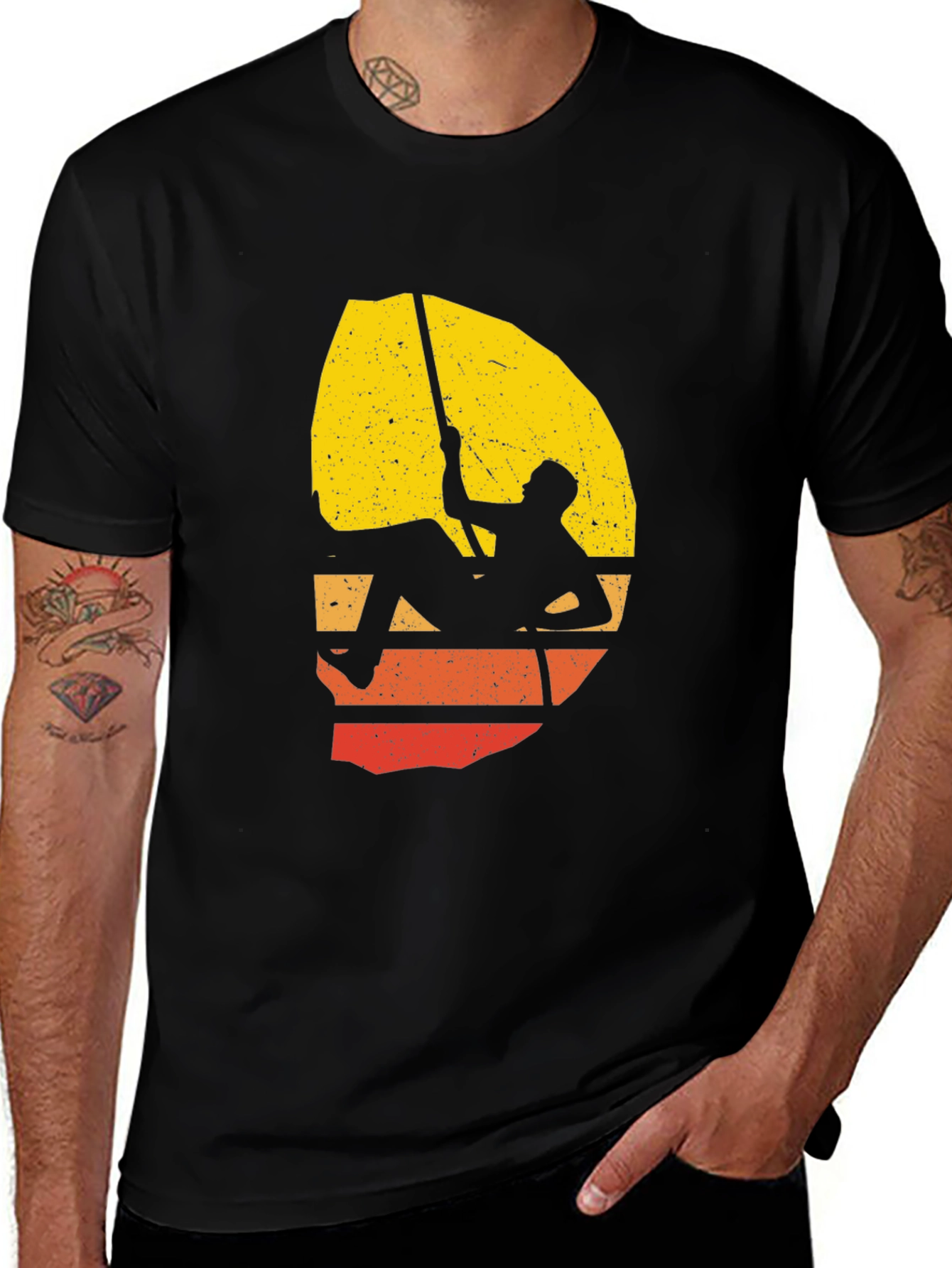 Variant 25 of Retro Climber T-Shirt - Vintage Sunset Design