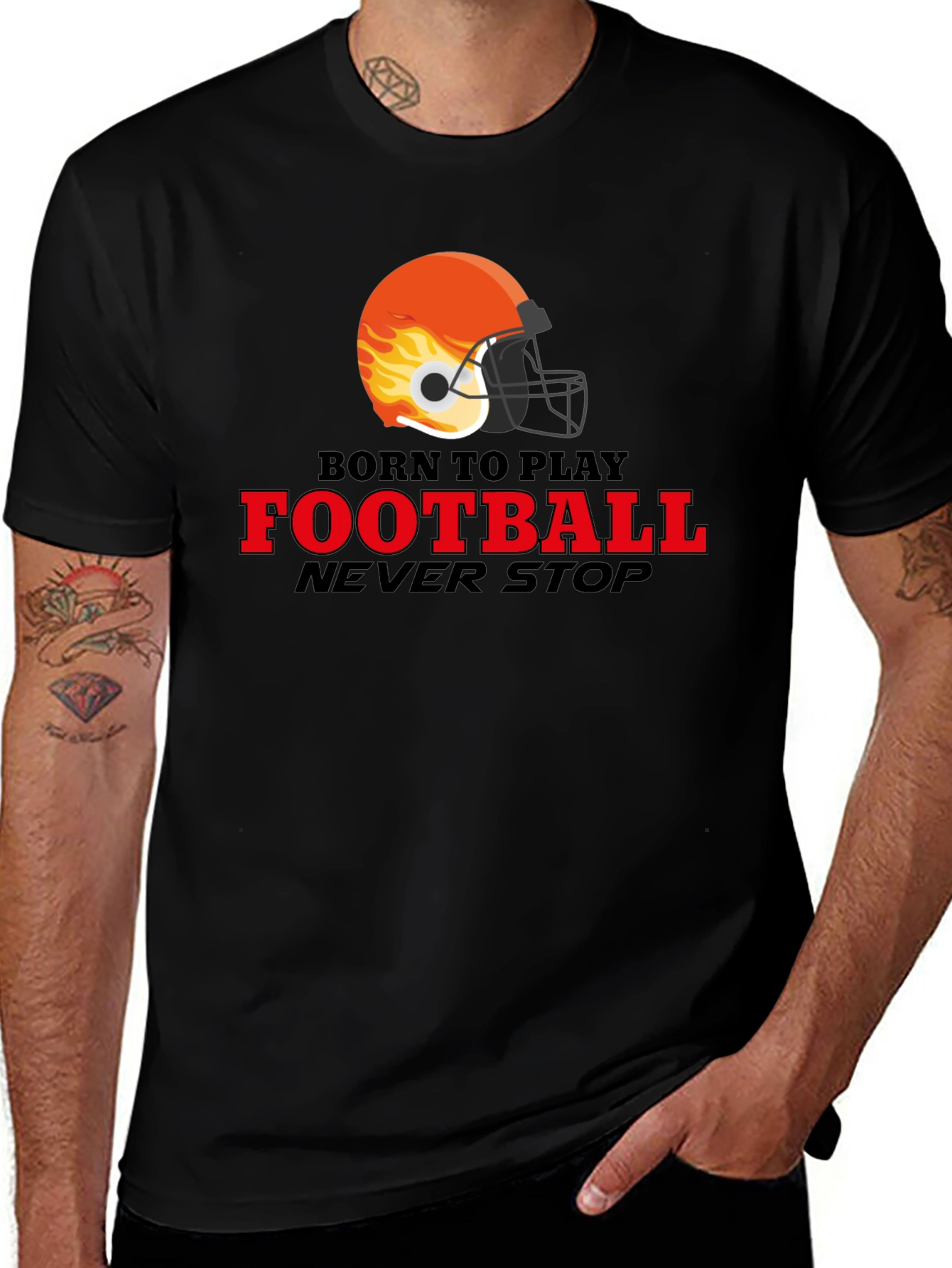 Variant 9 of Born to Play Football Graphic Tee