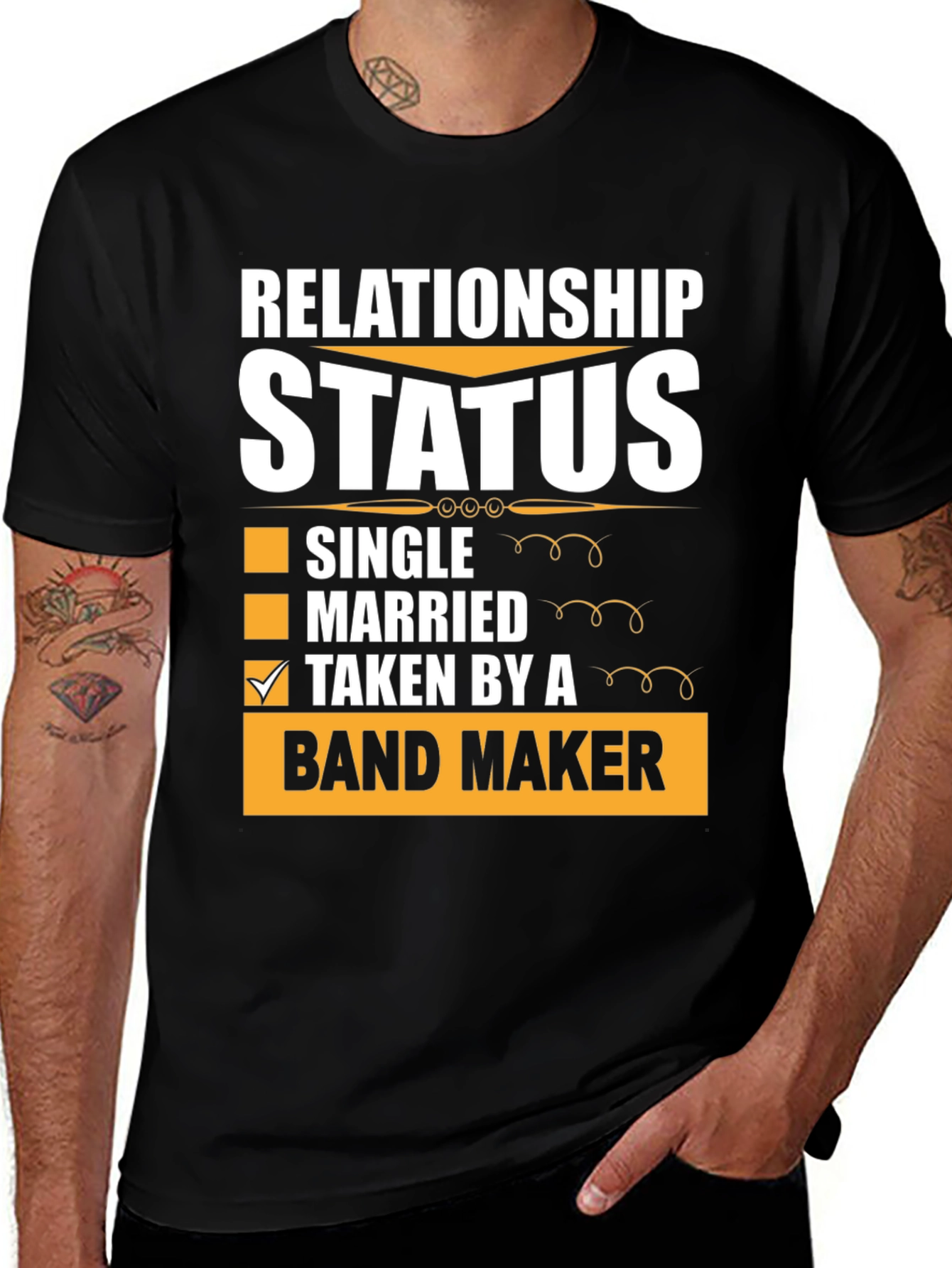 Variant 24 of Relationship Status Band Maker T-Shirt