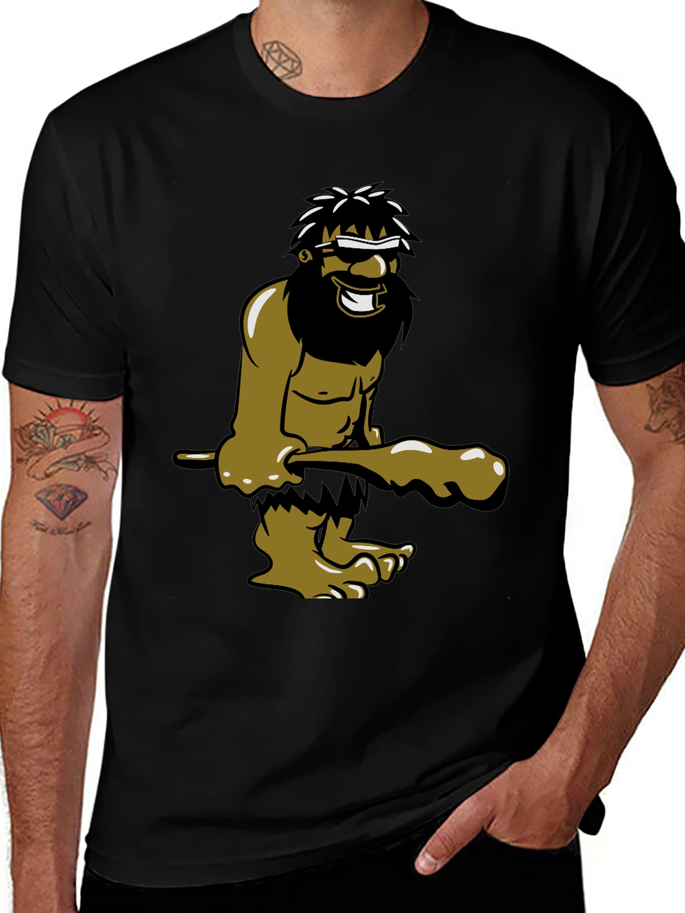 Variant 2 of Caveman Graphic Tee - Funny Retro Design