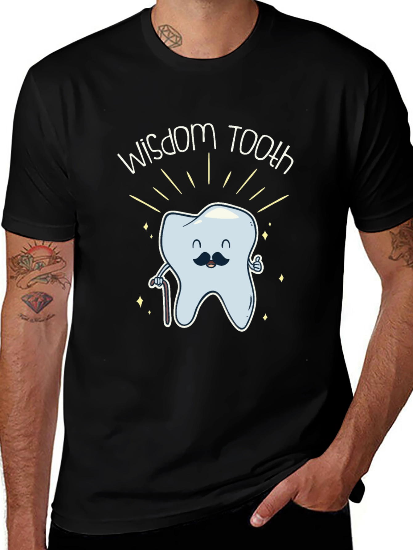 Variant 23 of Wisdom Tooth Graphic Black T-Shirt