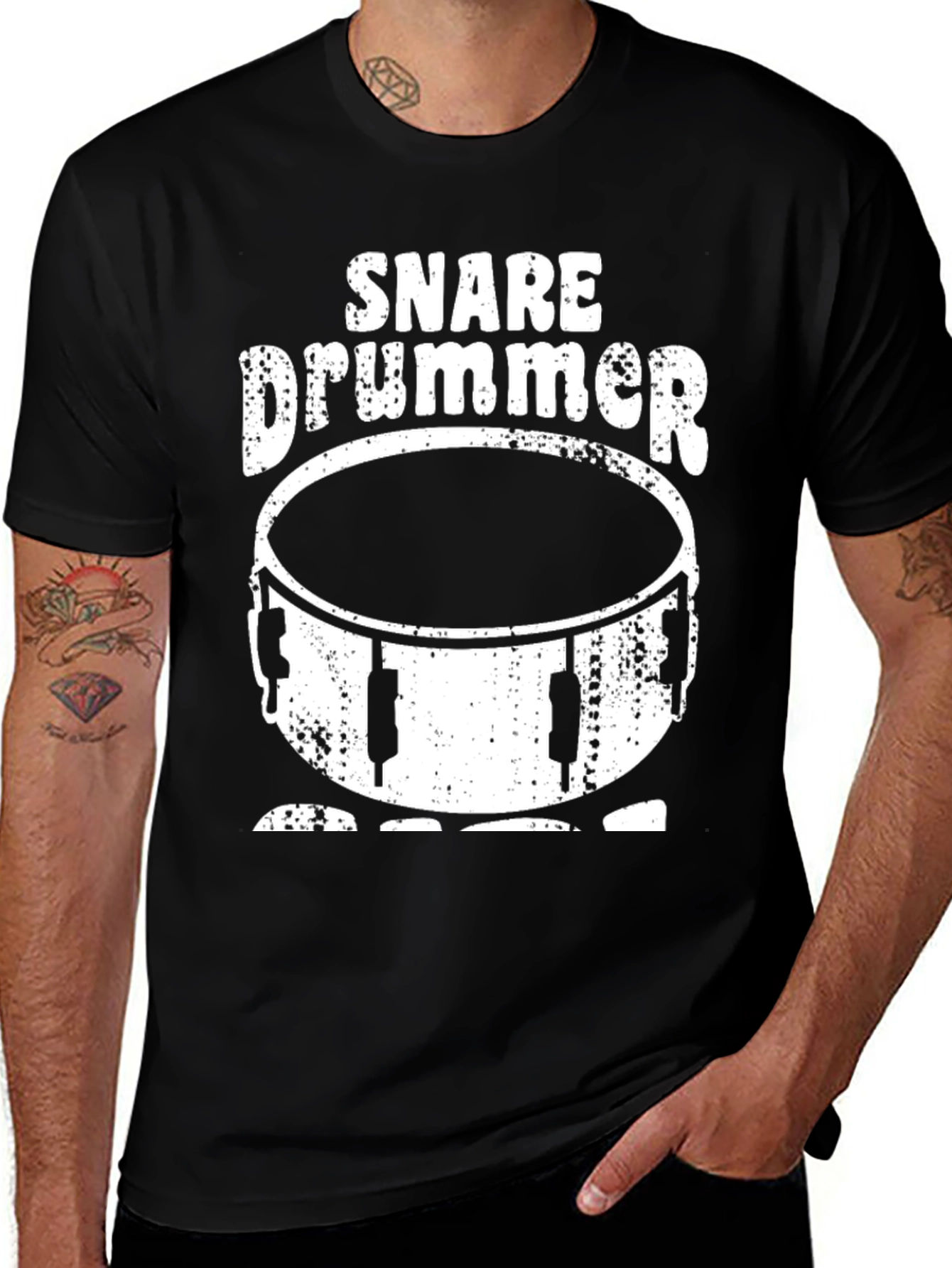 Variant 10 of Snare Drummer Graphic T-Shirt - Black