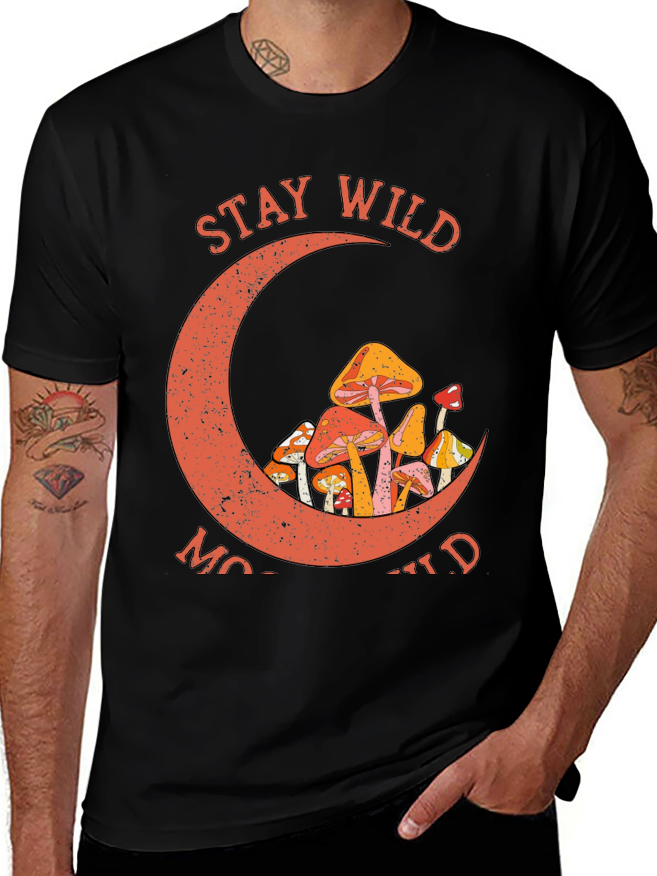 Variant 25 of Stay Wild Moon Child Mushroom Graphic Tee