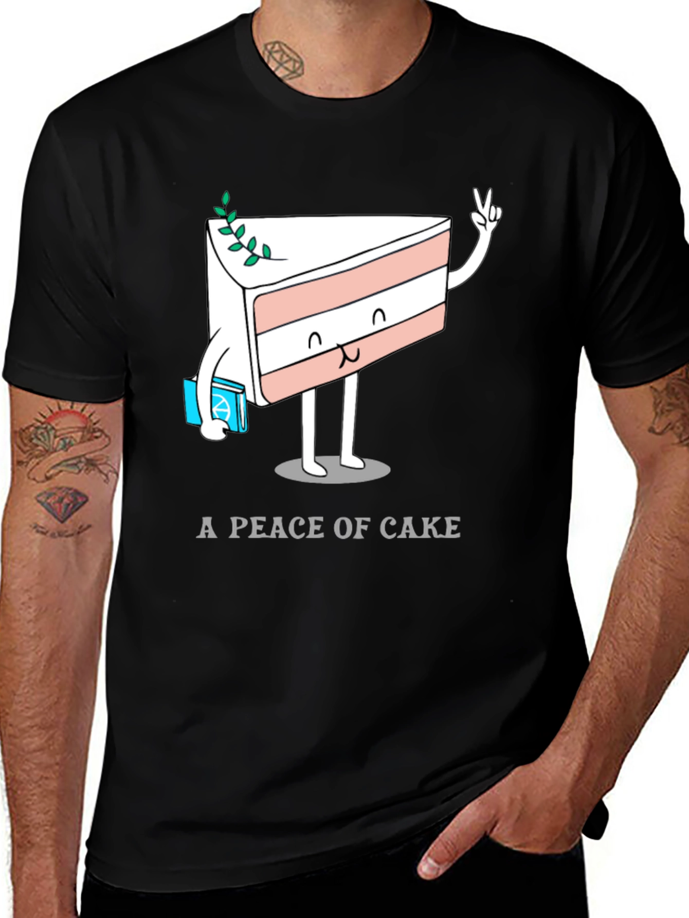 Variant 14 of A Piece of Cake T-Shirt - Funny Cartoon Dessert Tee