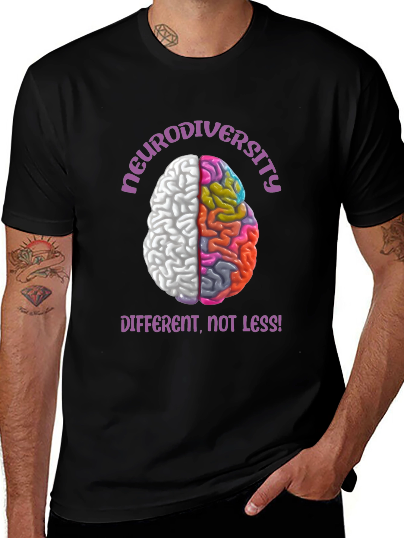 Variant 30 of Neurodiversity T-Shirt - Different, Not Less