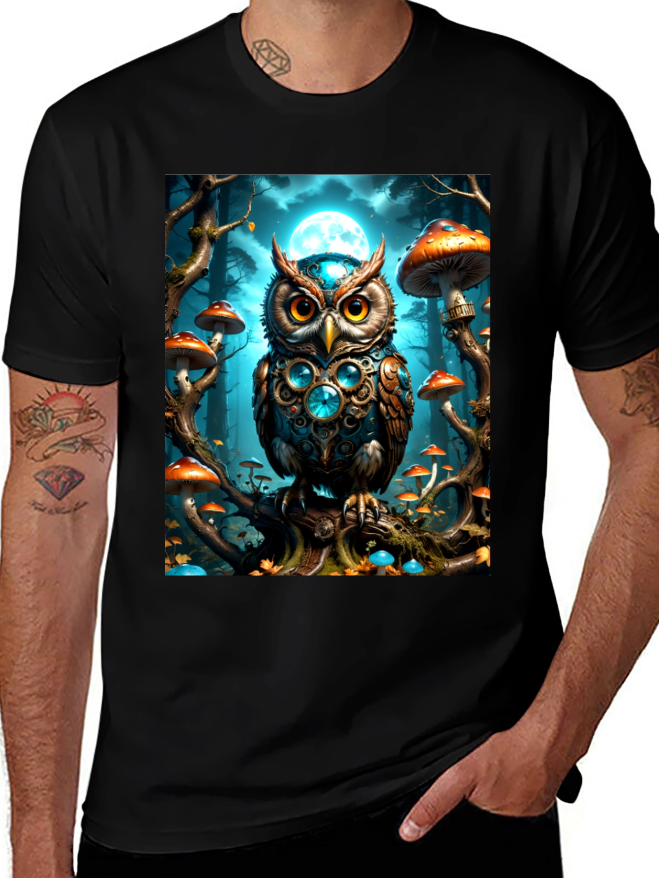 Variant 23 of Mystic Owl Forest T-Shirt