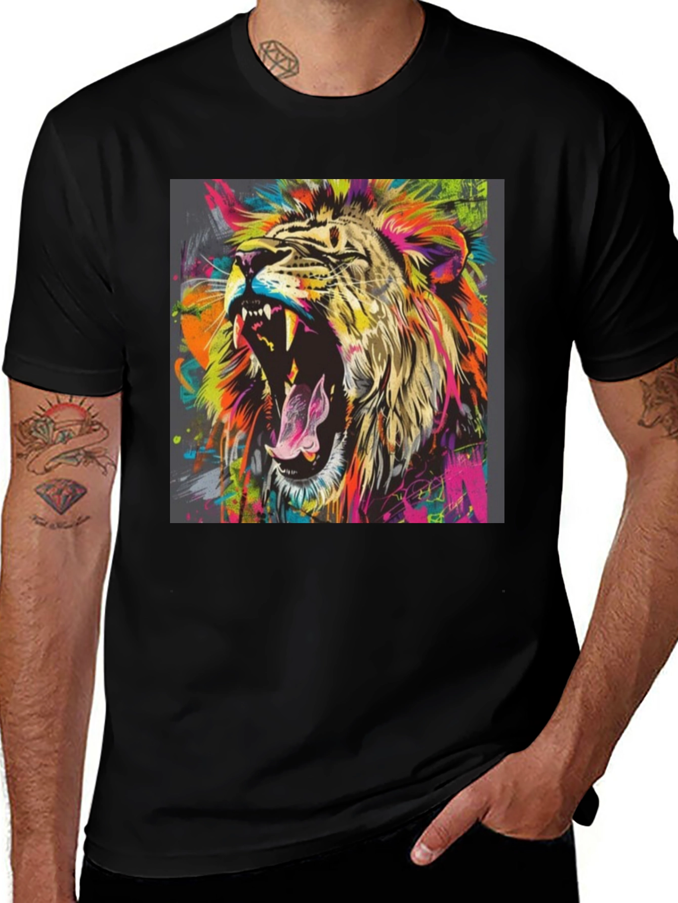 Variant 29 of Roaring Lion Graphic Tee - Bold & Vibrant Design