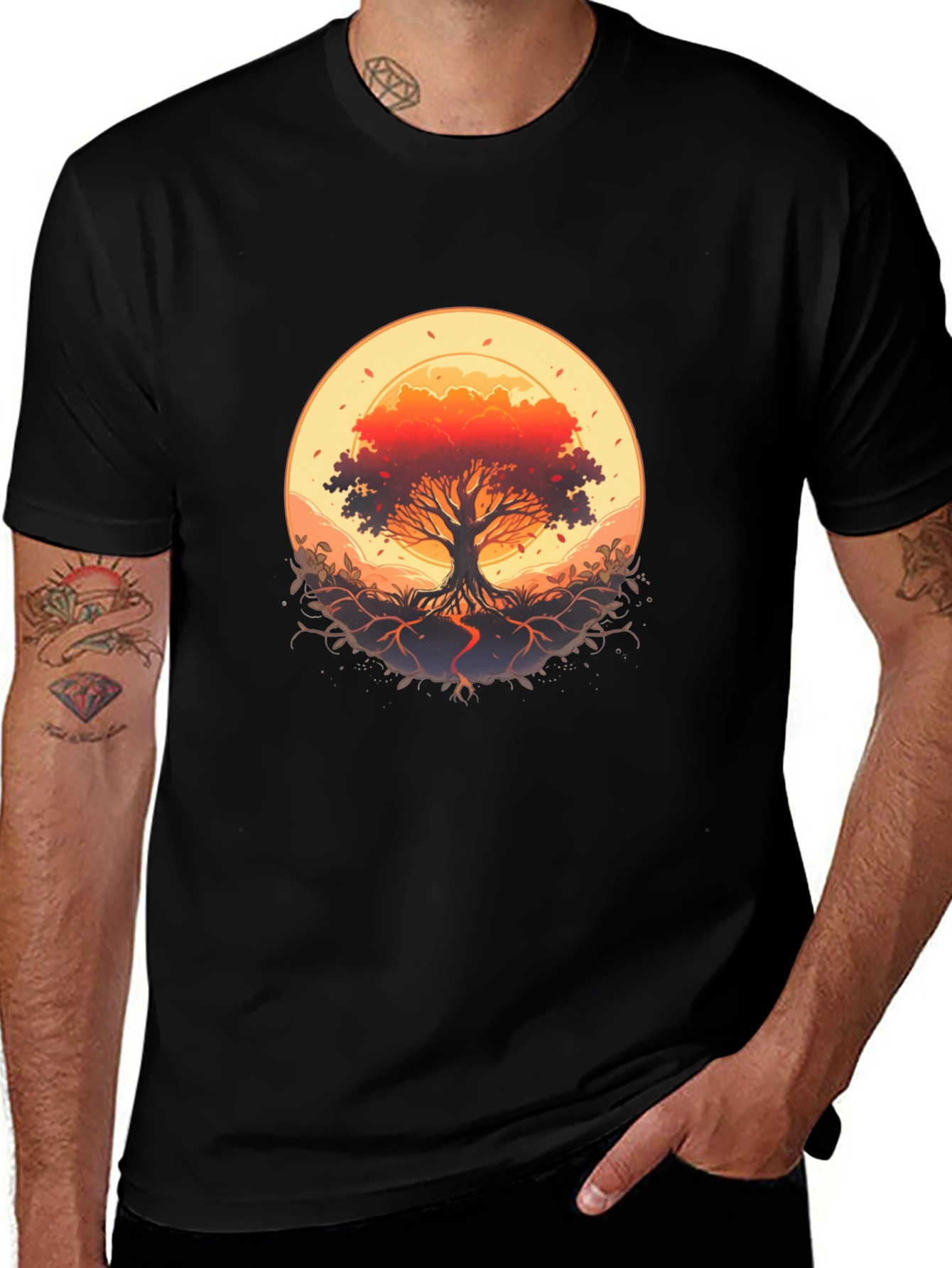 Variant 16 of Tree of Life Graphic T-Shirt - Nature Inspired Design