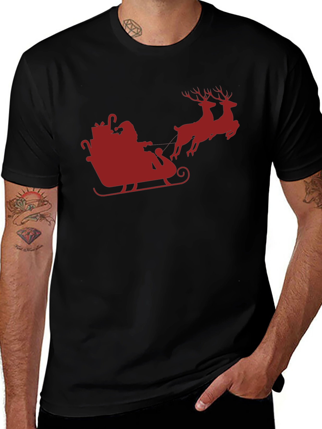 Variant 30 of Santa's Sleigh T-Shirt
