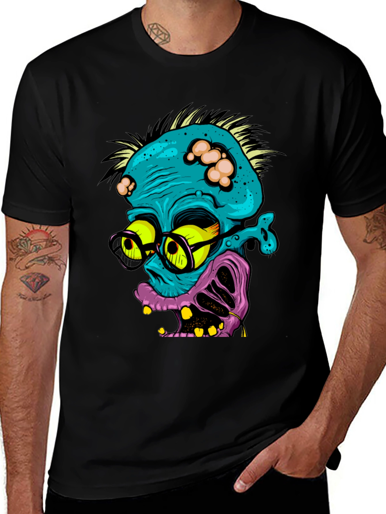Variant 9 of Zombie Nerd Graphic T-Shirt