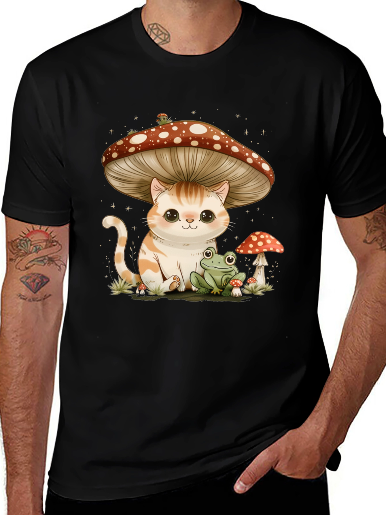 Variant 13 of Cat Under Mushroom T-Shirt