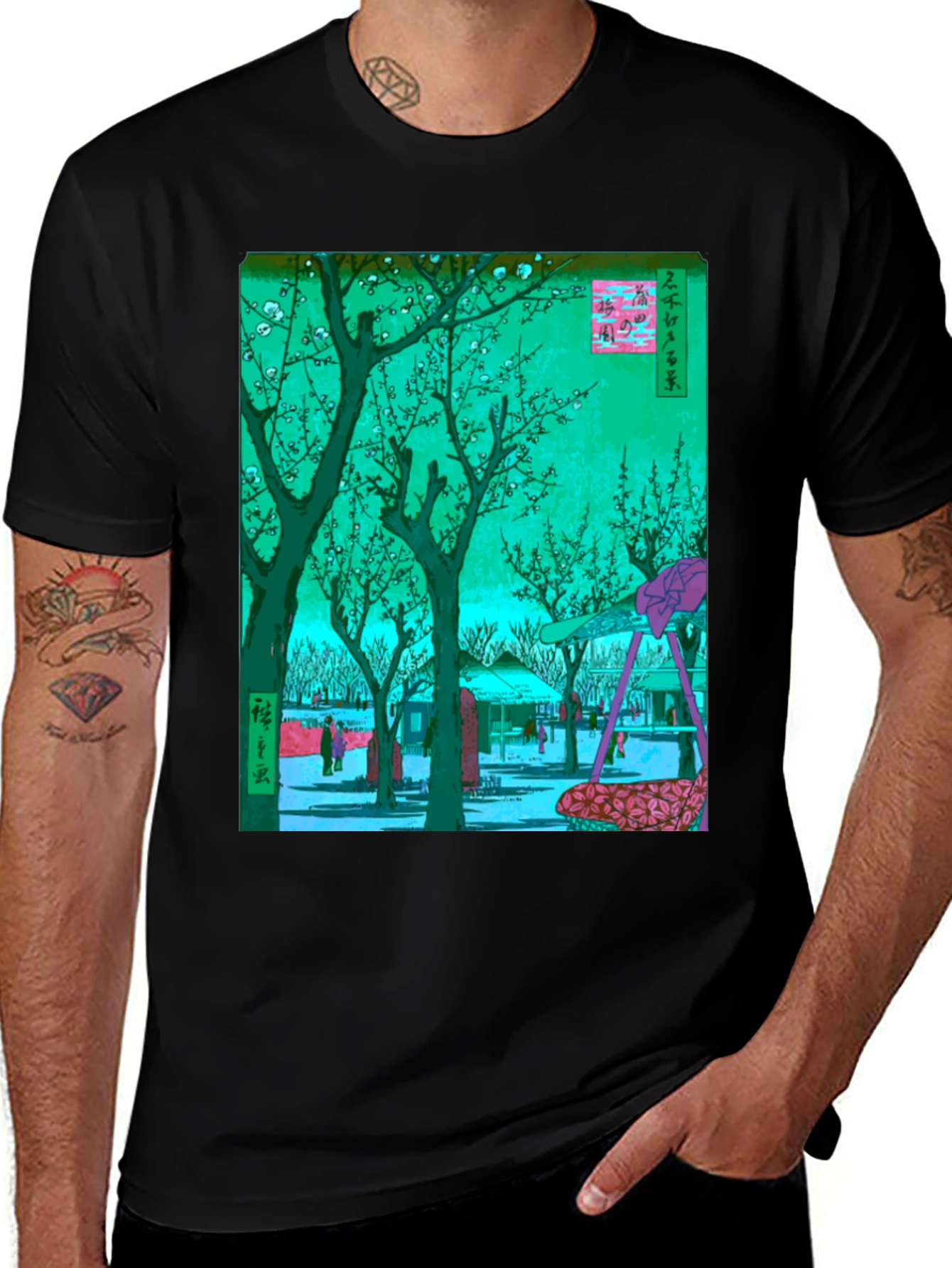 Variant 6 of Japanese Art T-Shirt: Blossom Garden