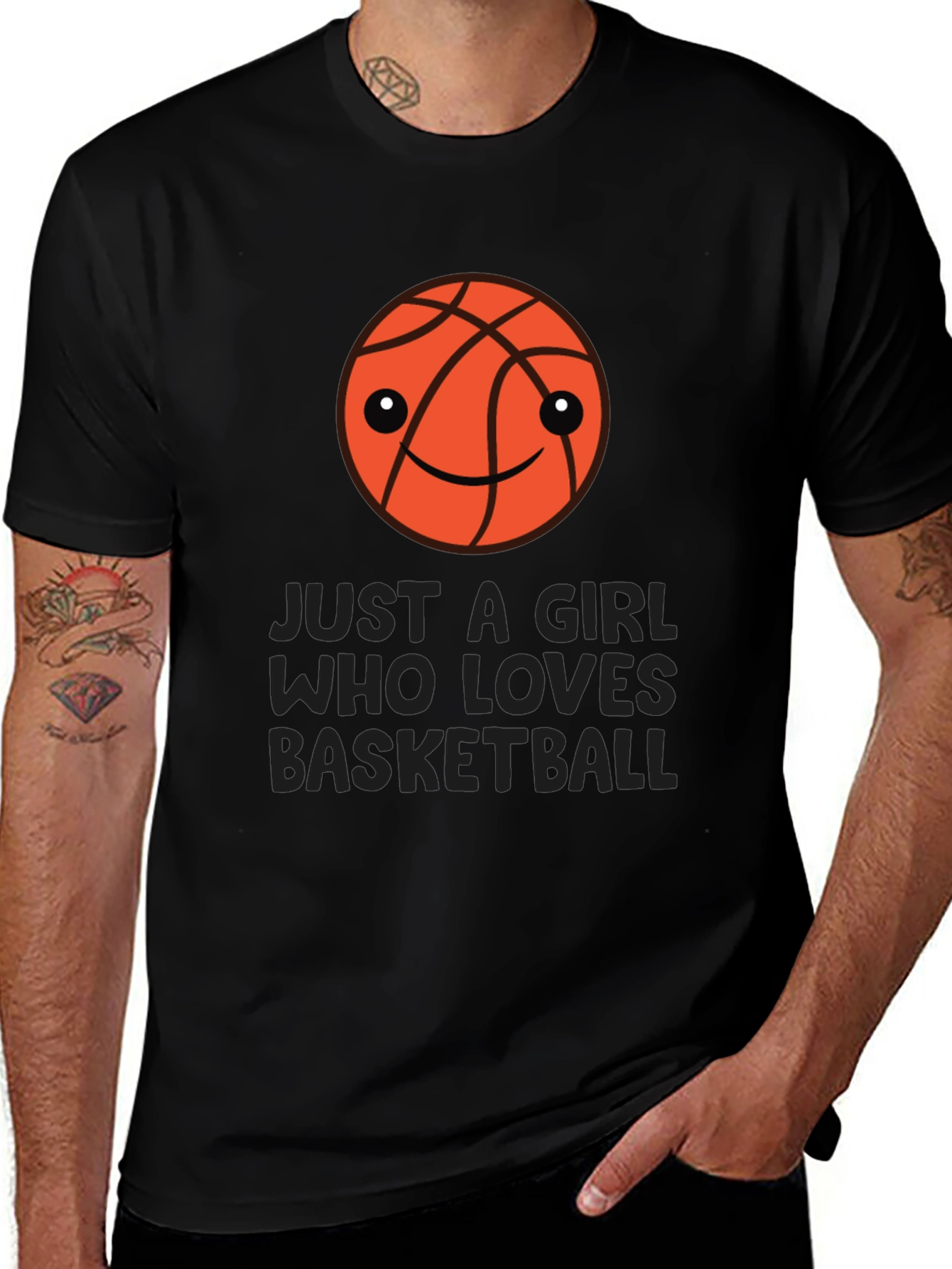 Variant 5 of Just a Girl Who Loves Basketball T-Shirt