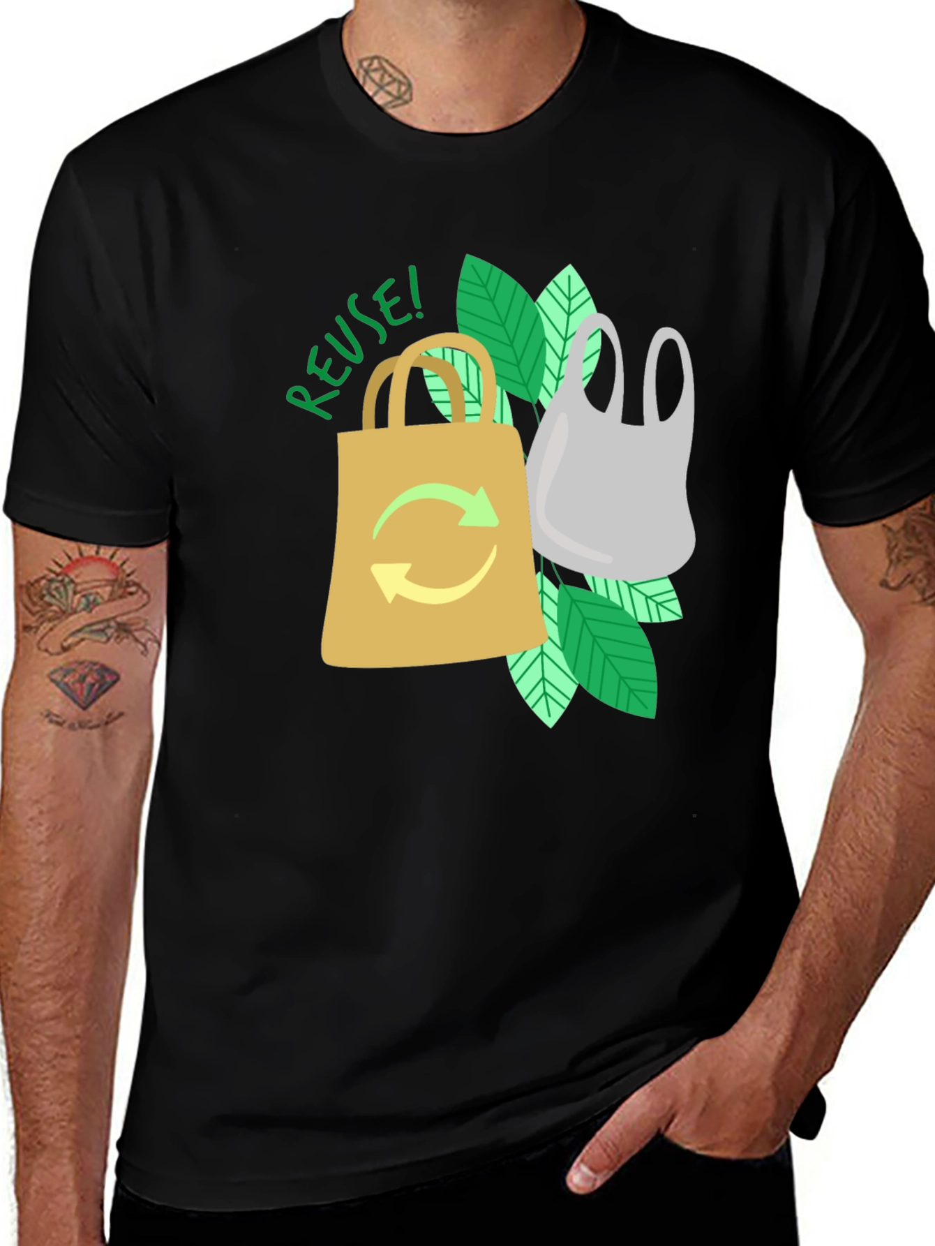 Variant 15 of Eco-Friendly Reuse Graphic T-Shirt