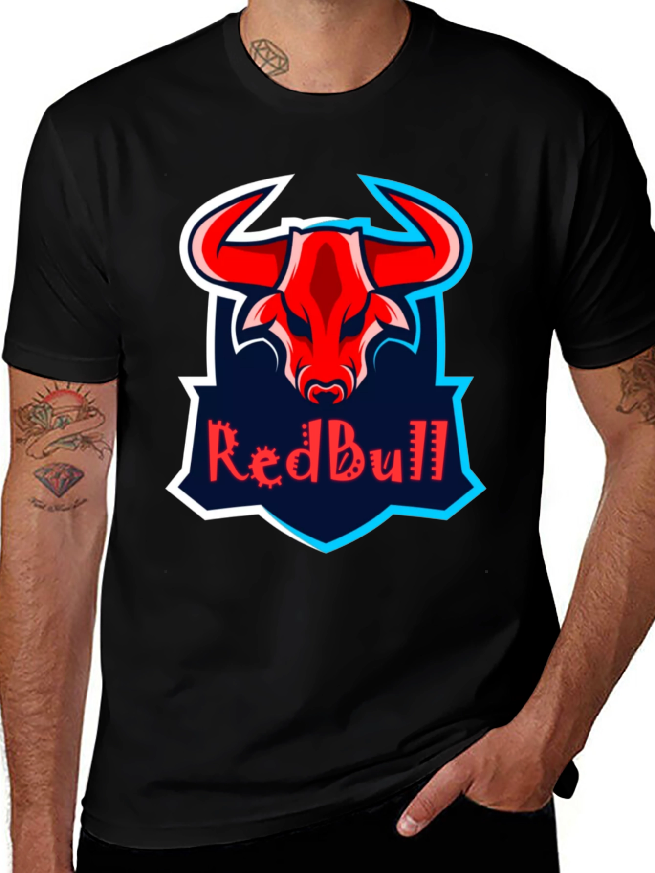 Red Bull Graphic Tee - Men's Black T-Shirt
