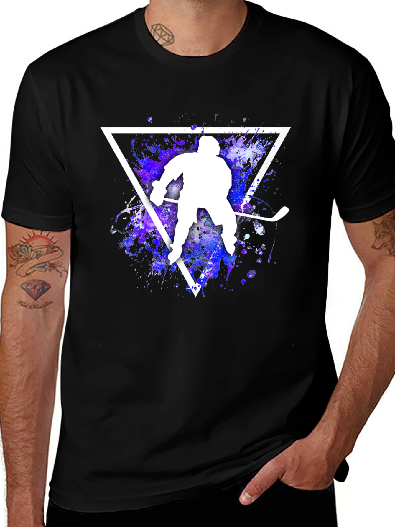 Variant 16 of Hockey Player Graphic T-Shirt