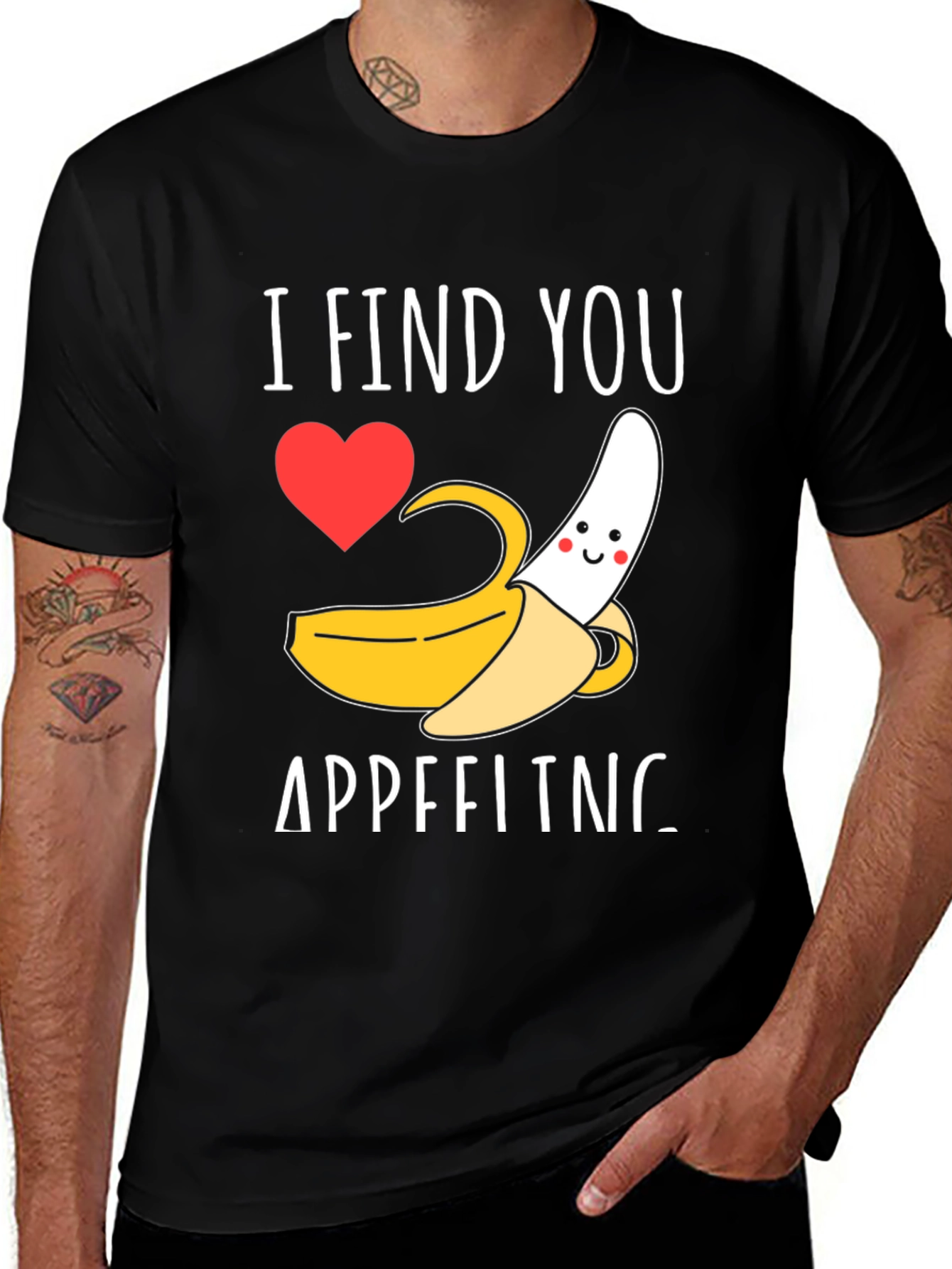 Variant 20 of Appealing Banana Graphic Tee - Love & Humor