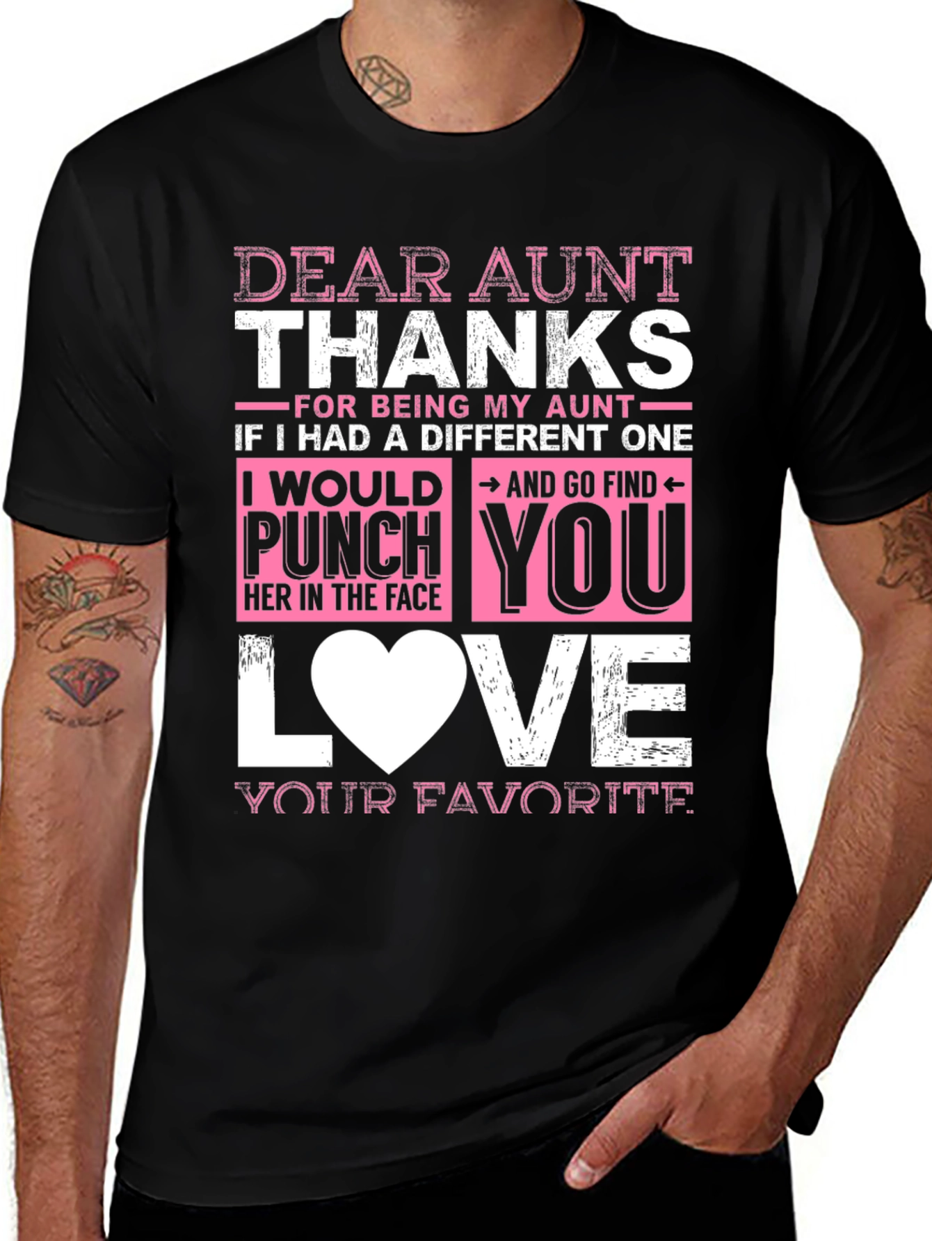 Variant 6 of Dear Aunt Thanks T-Shirt Funny Auntie Gift