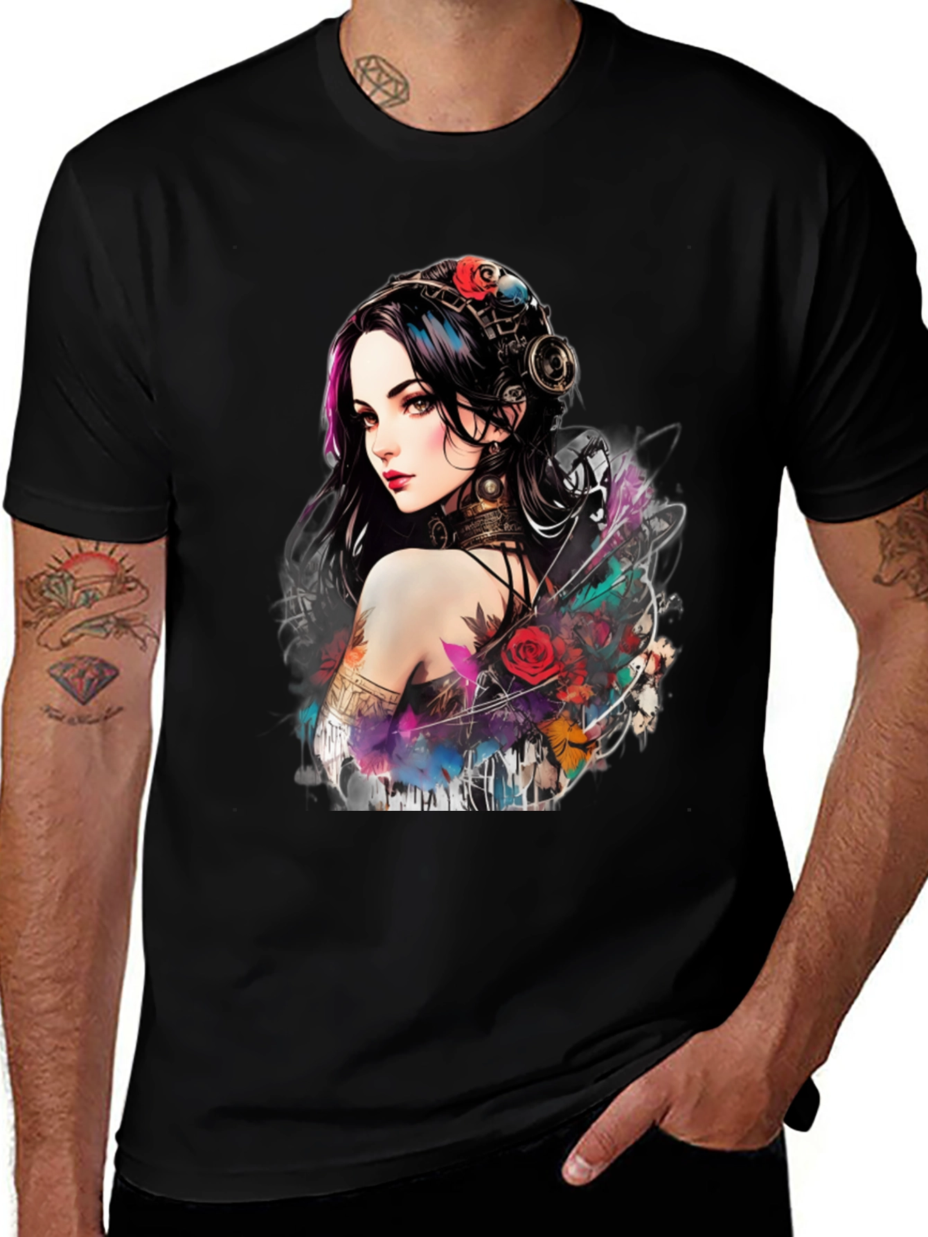 Variant 25 of Steampunk Beauty T-Shirt - Artistic & Unique Design