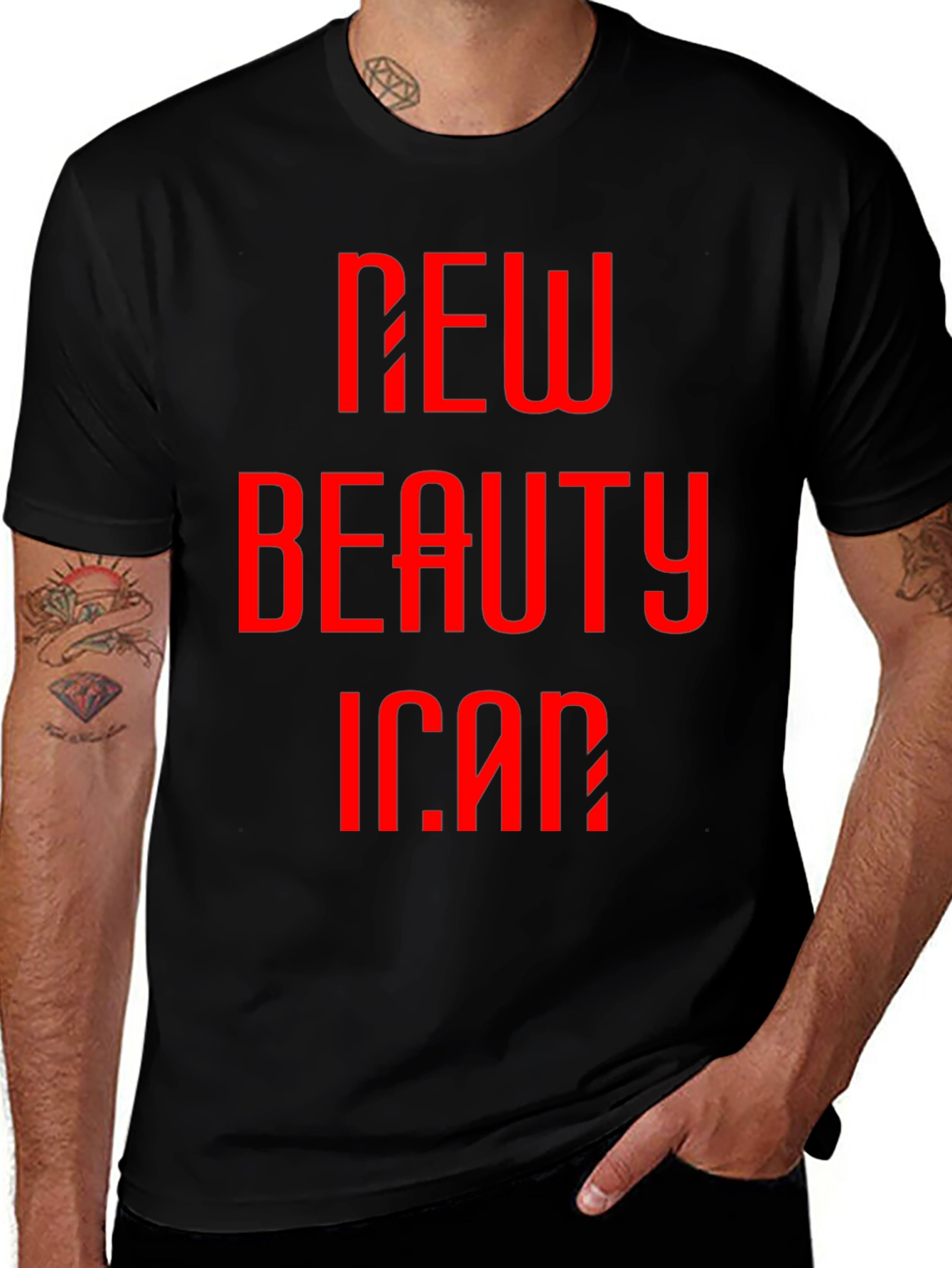 Variant 3 of New Beauty Icon Graphic T-Shirt - Black