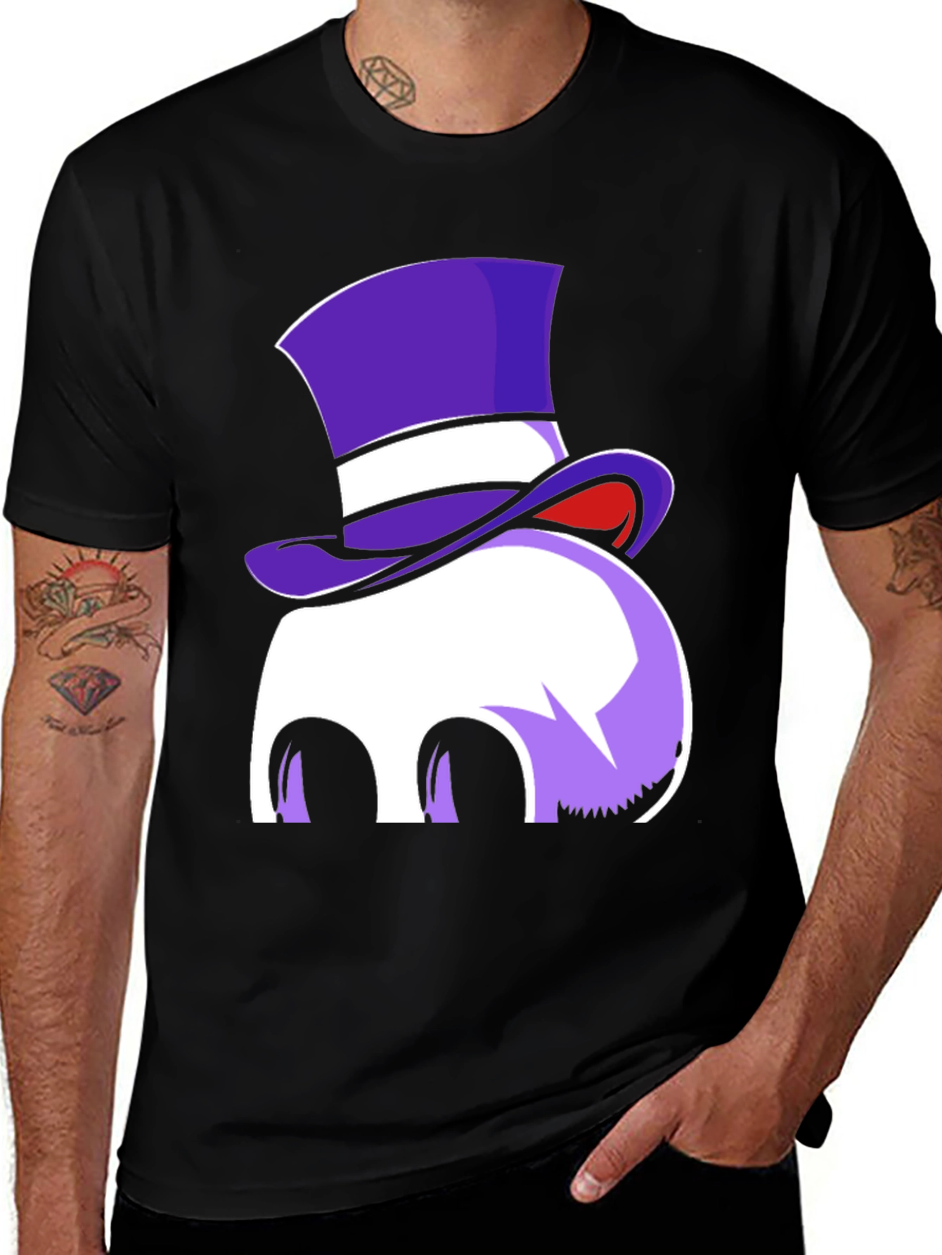 Variant 15 of Whimsical Top Hat Ghost Graphic Tee