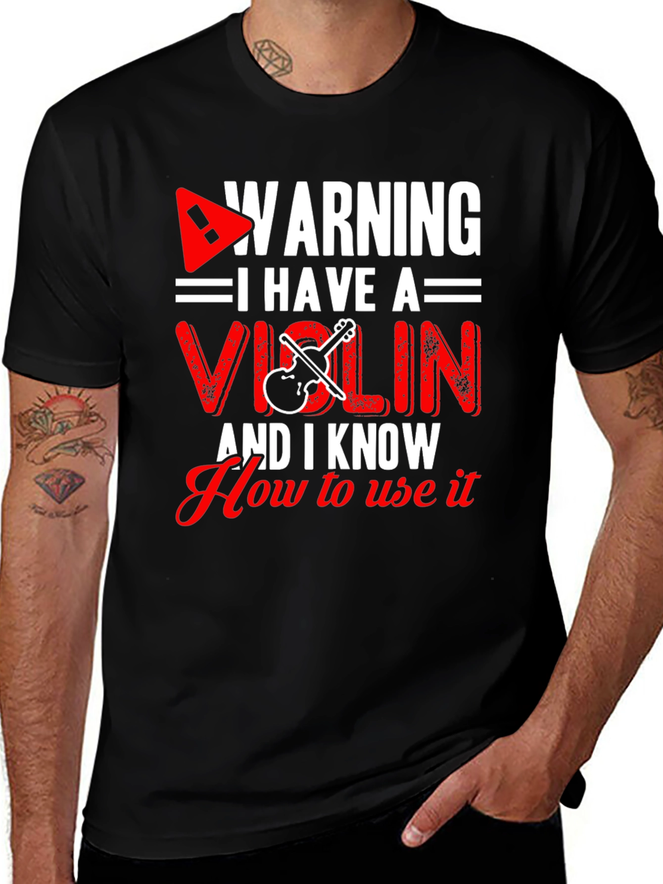 Variant 2 of Warning I Have A Violin Funny T-Shirt
