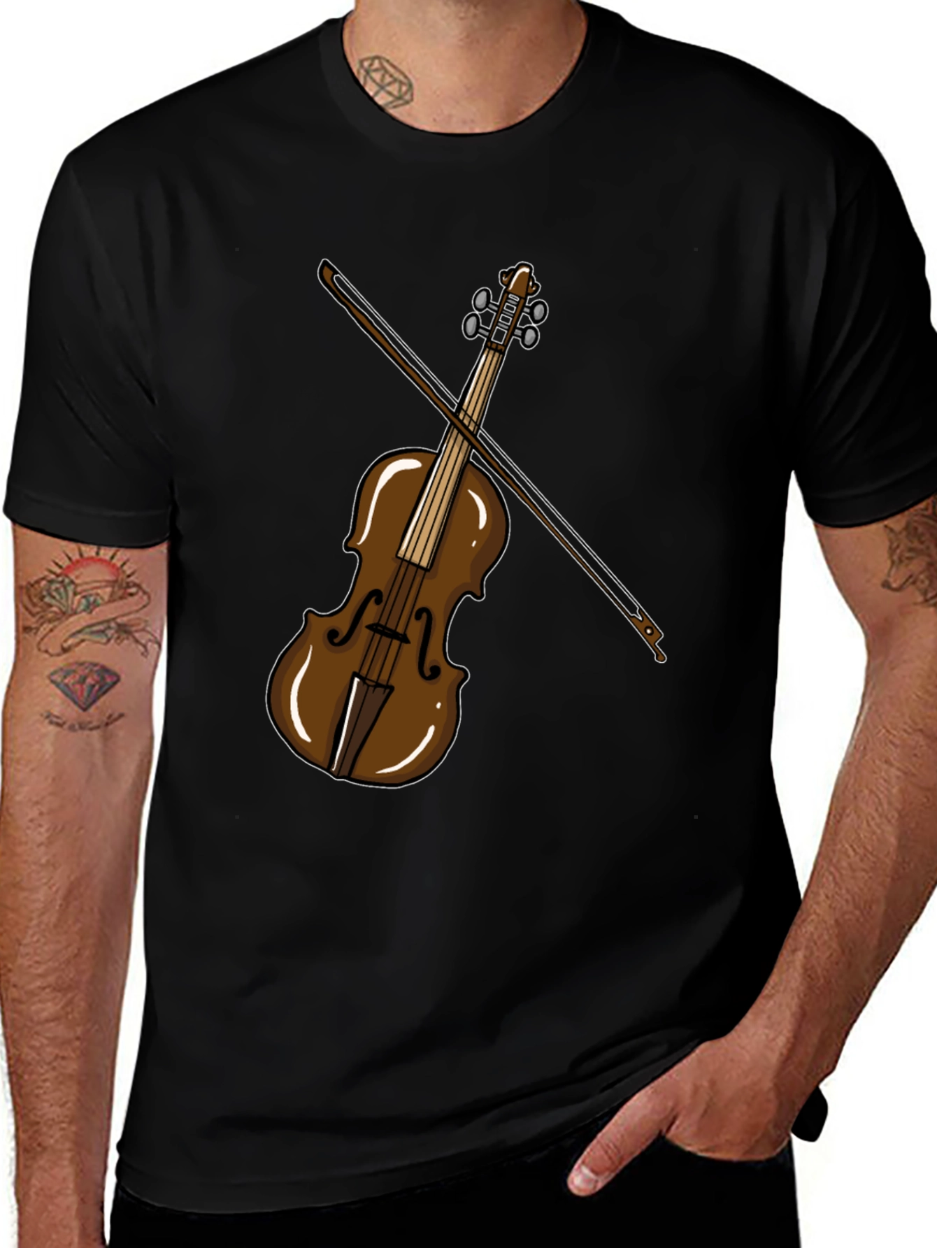 Variant 21 of Violin Graphic T-Shirt - Music Lover Tee
