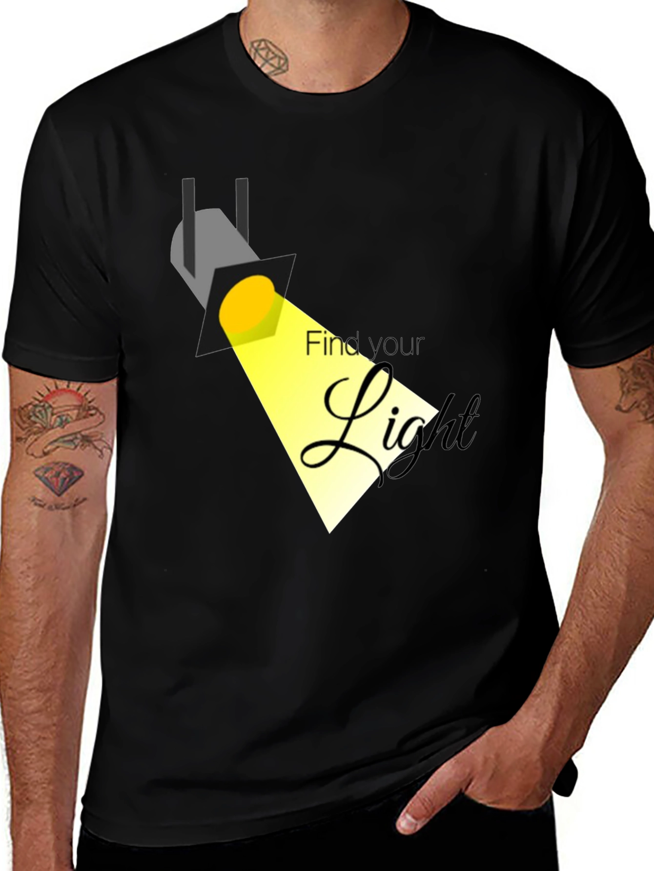 Variant 21 of Find Your Light Black Graphic Tee