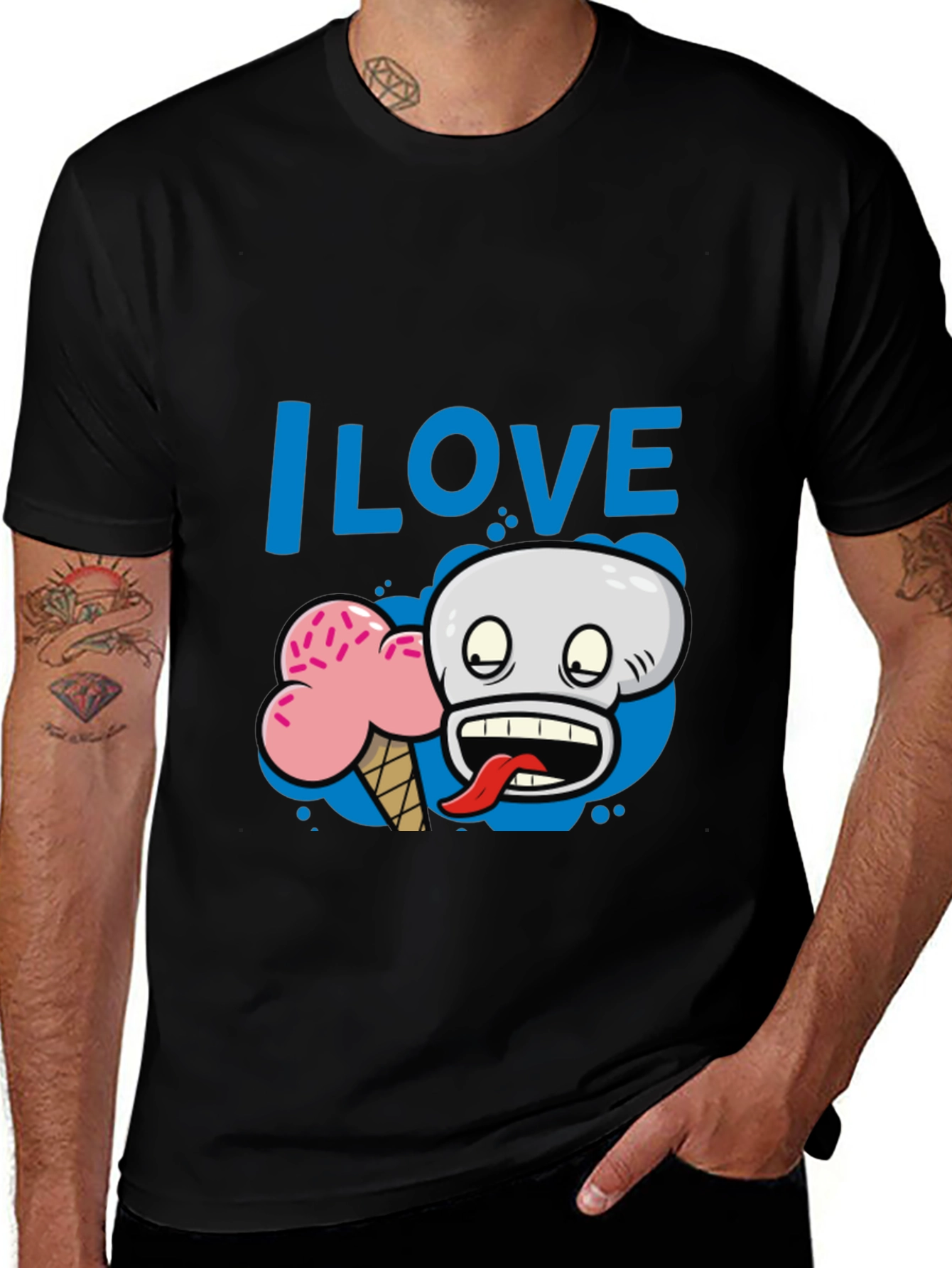 Variant 7 of I Love Ice Cream Graphic T-Shirt