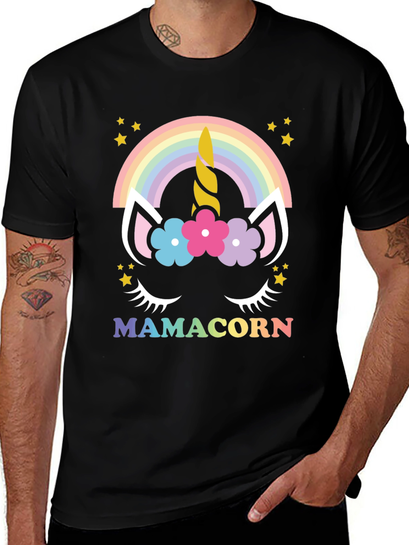 Variant 19 of Mamacorn Unicorn Rainbow Graphic T-Shirt
