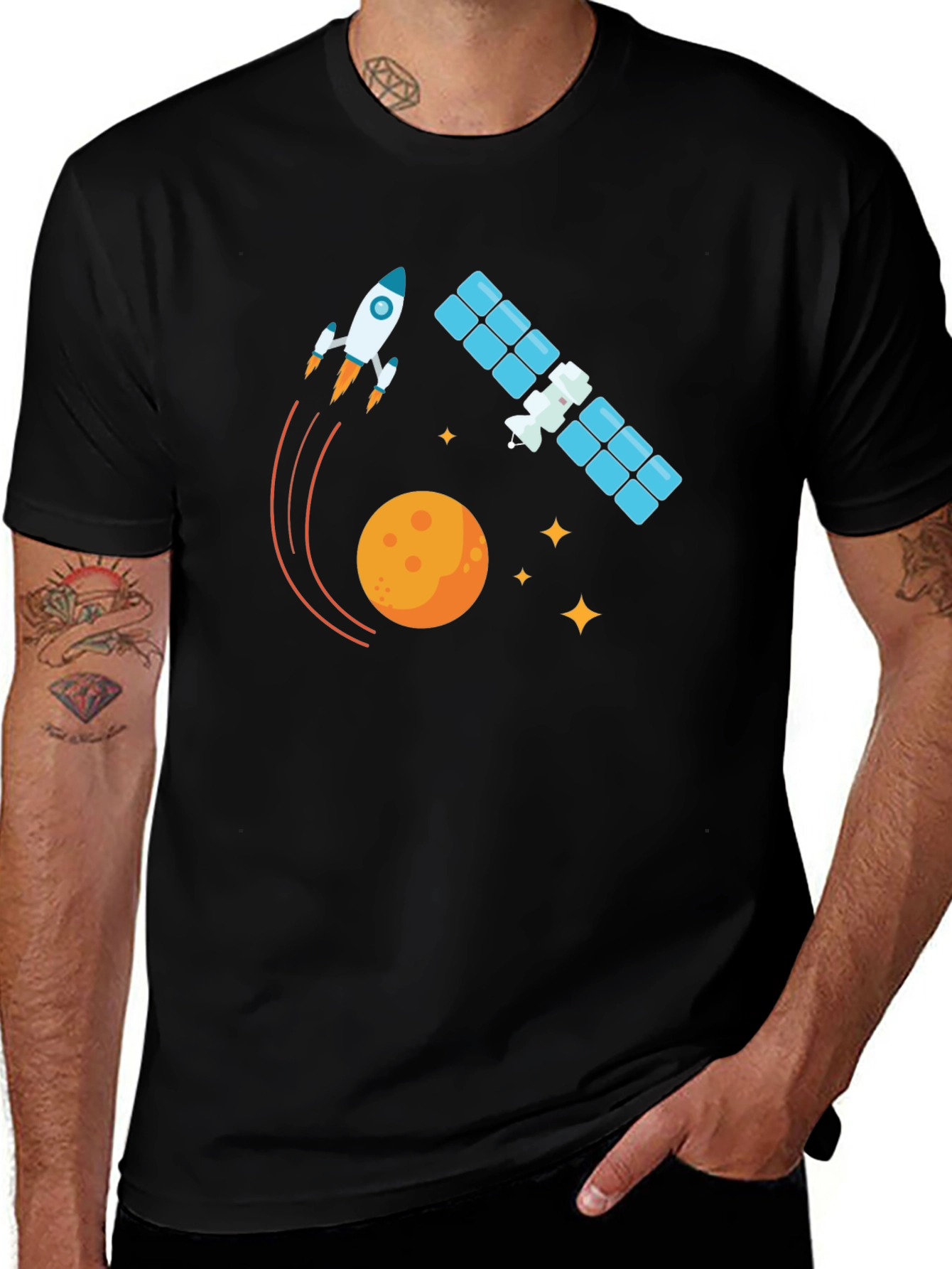 Variant 16 of Space Adventure Black T-Shirt