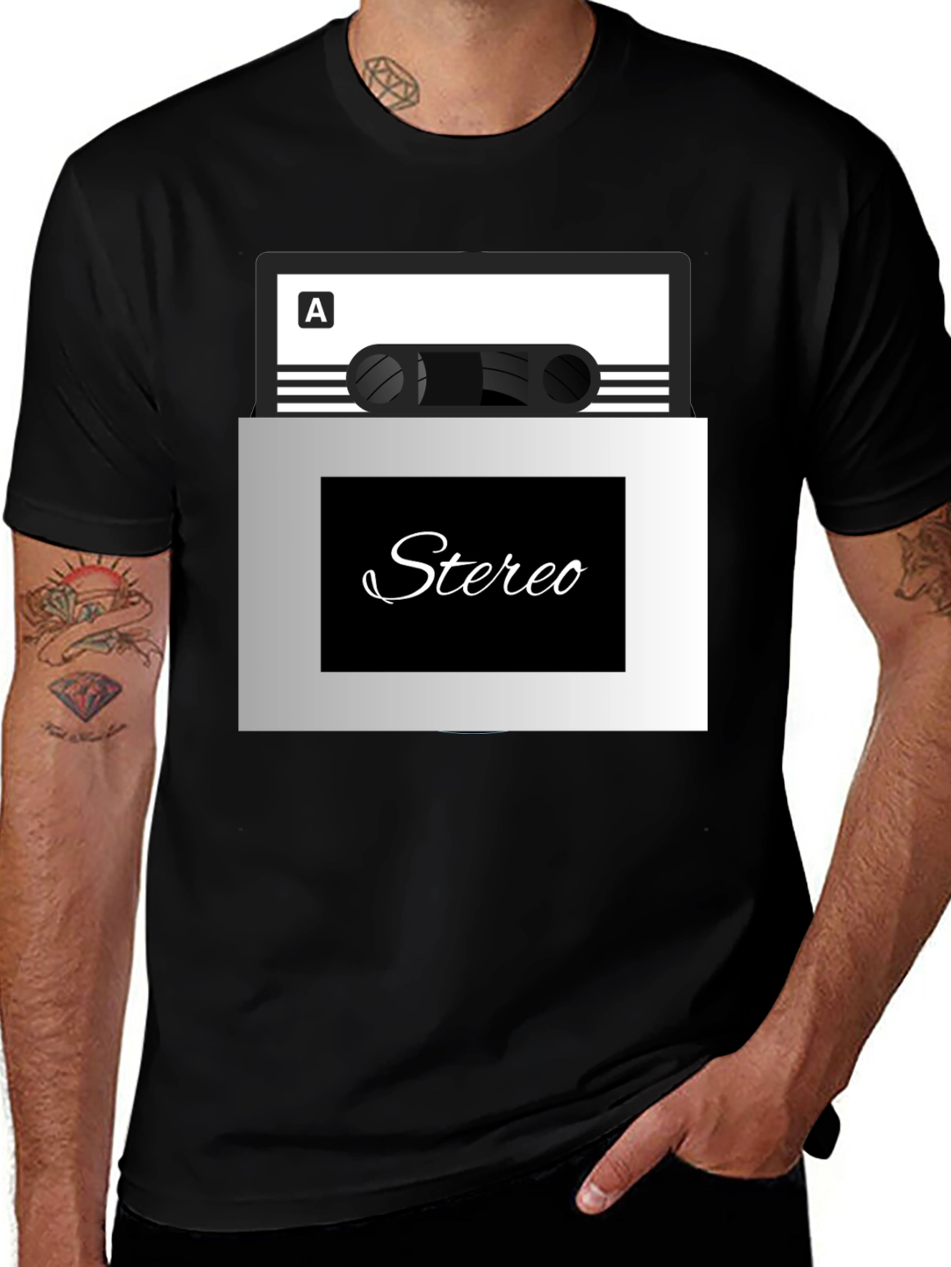 Variant 7 of Stereo Cassette Tape Graphic T-Shirt