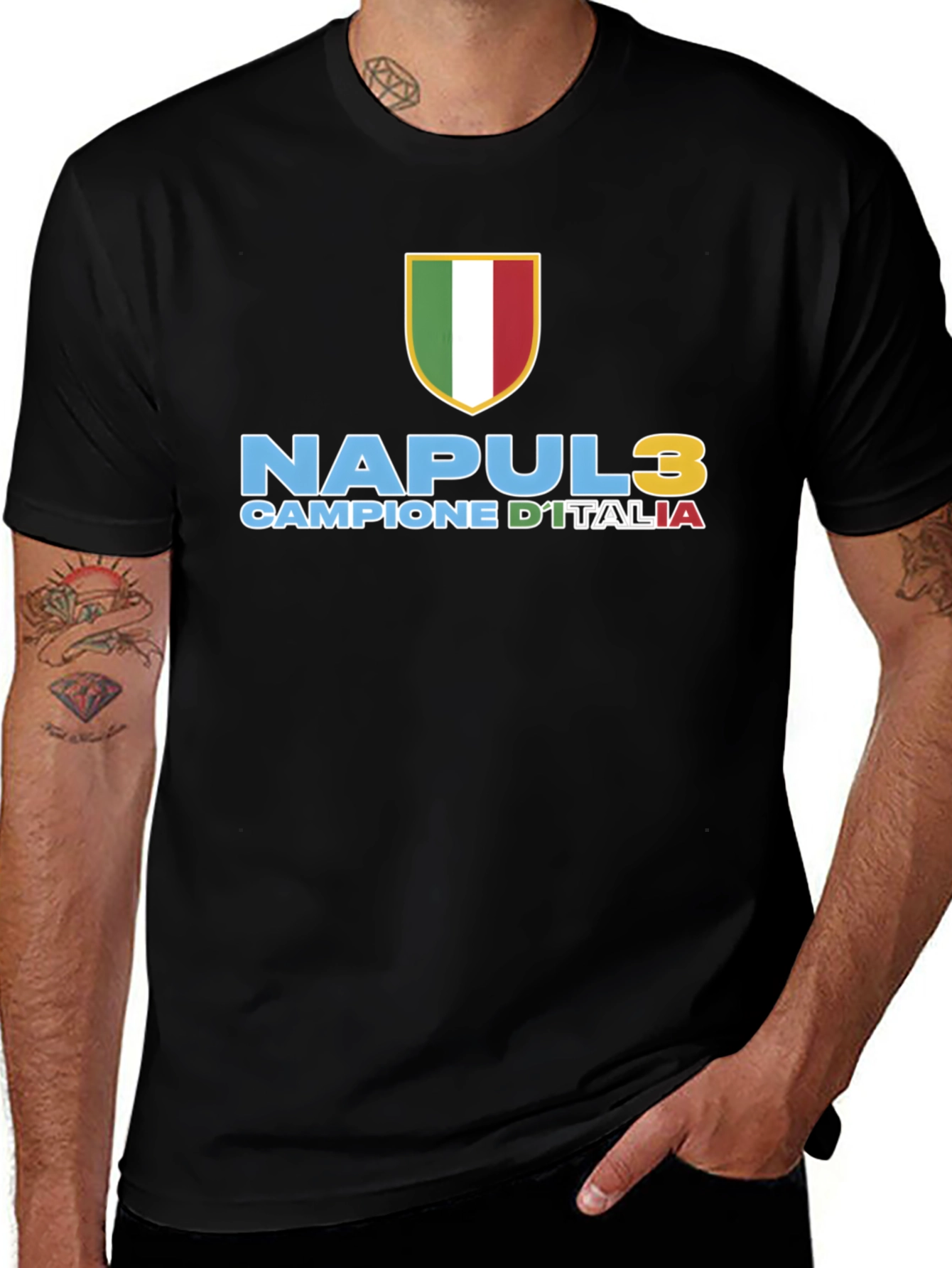 Napoli 3 Scudetto T-Shirt - Campione D'Italia