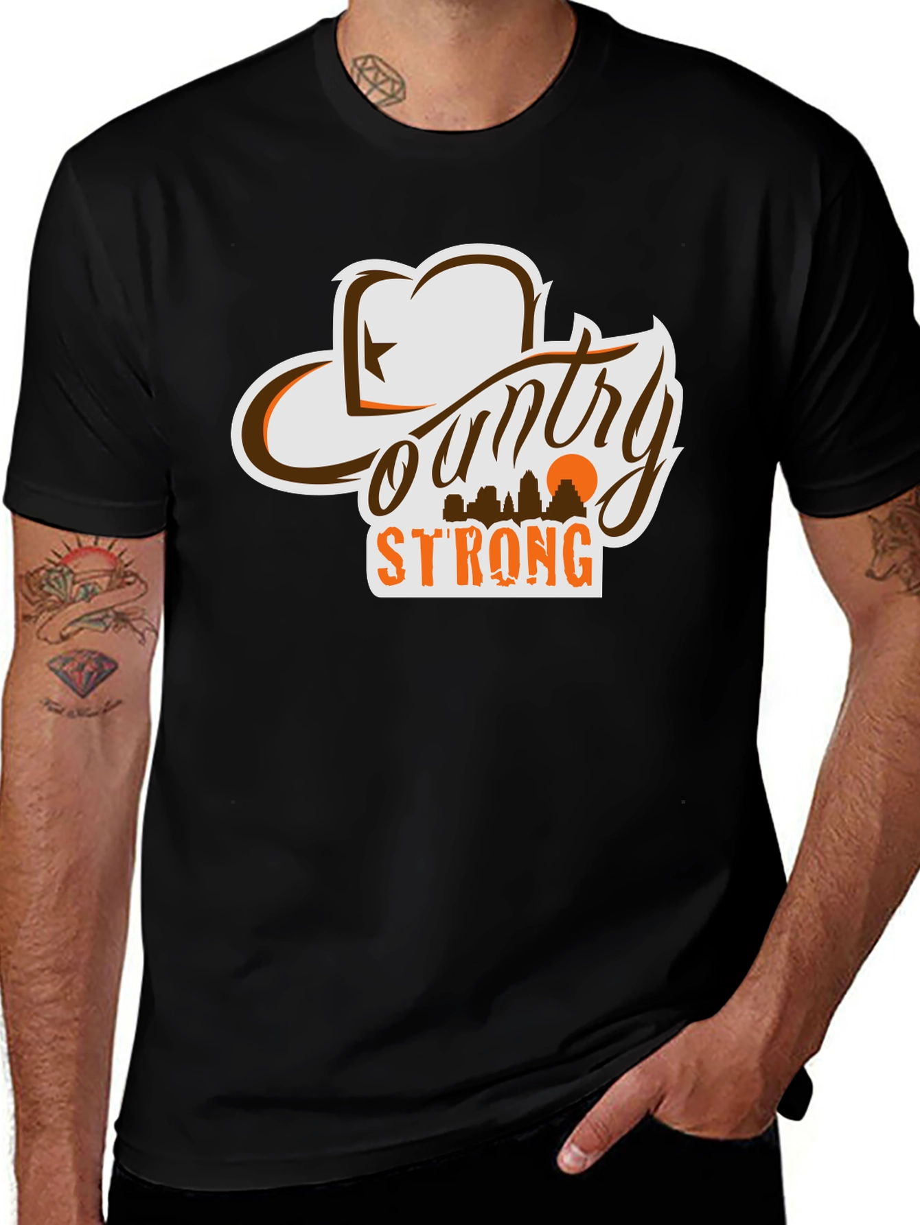 Variant 20 of Country Strong Graphic T-Shirt - Western Style