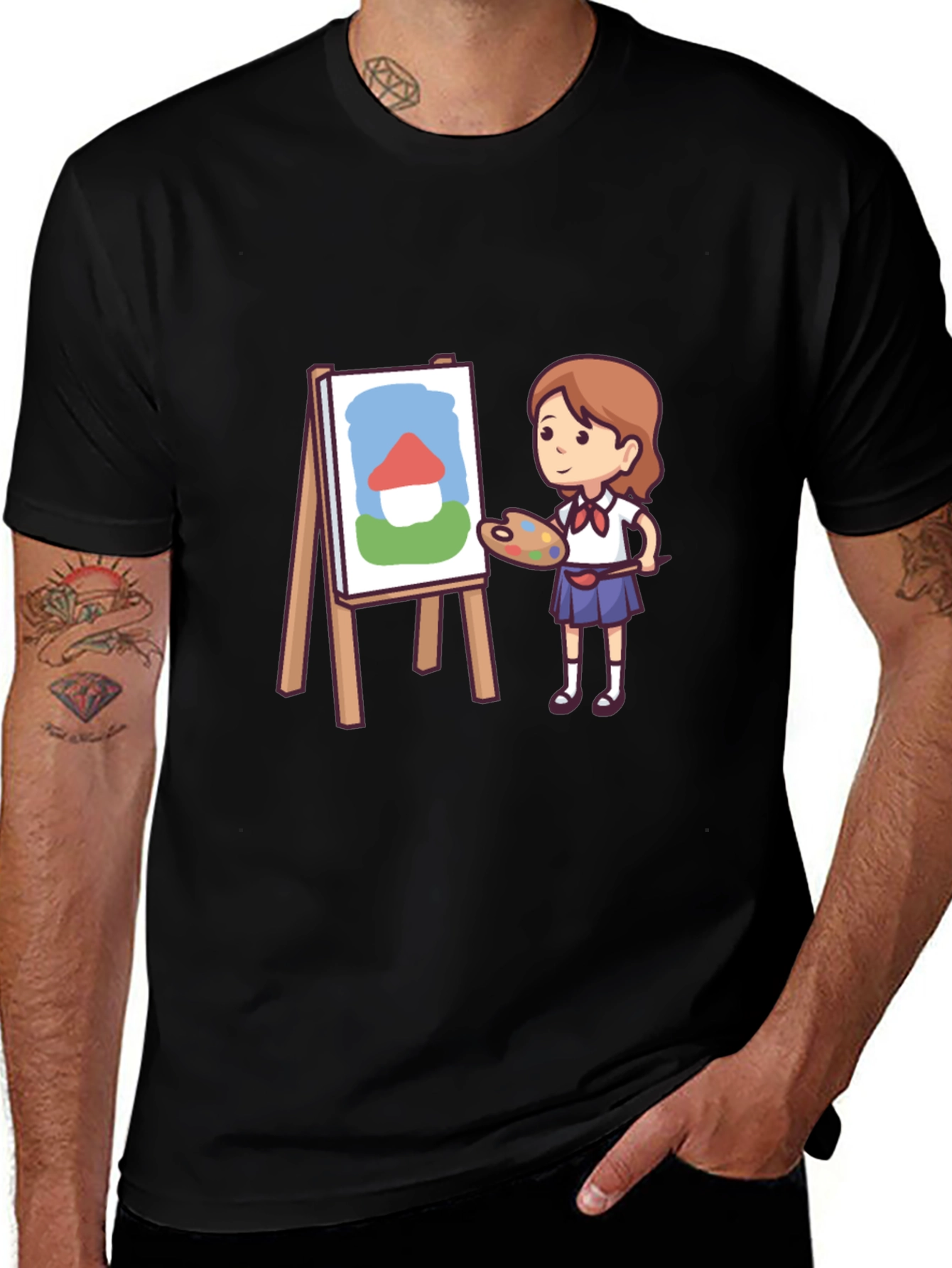 Artist Girl Graphic T-Shirt
