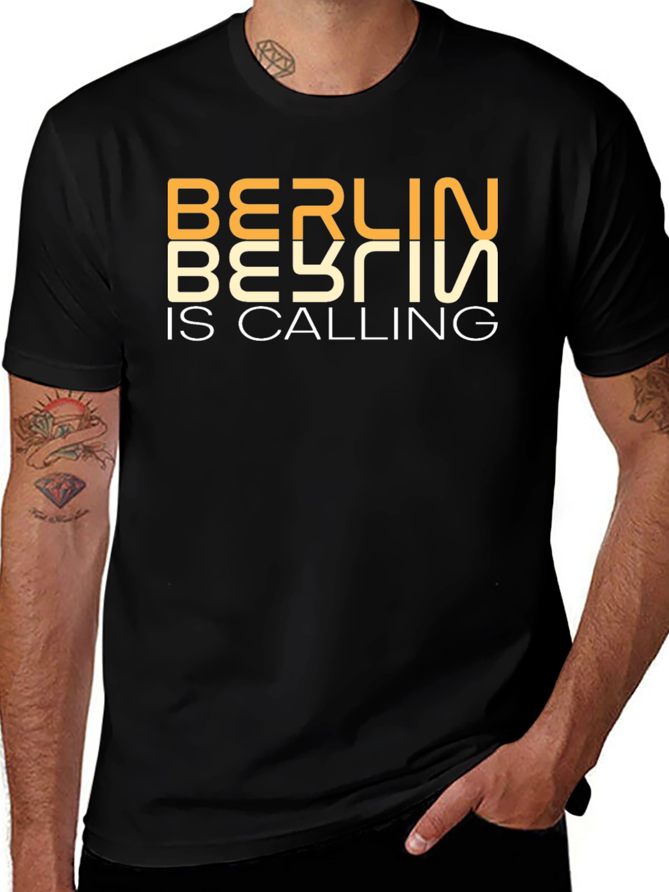 Variant 27 of Berlin is Calling Graphic Tee - Retro Style