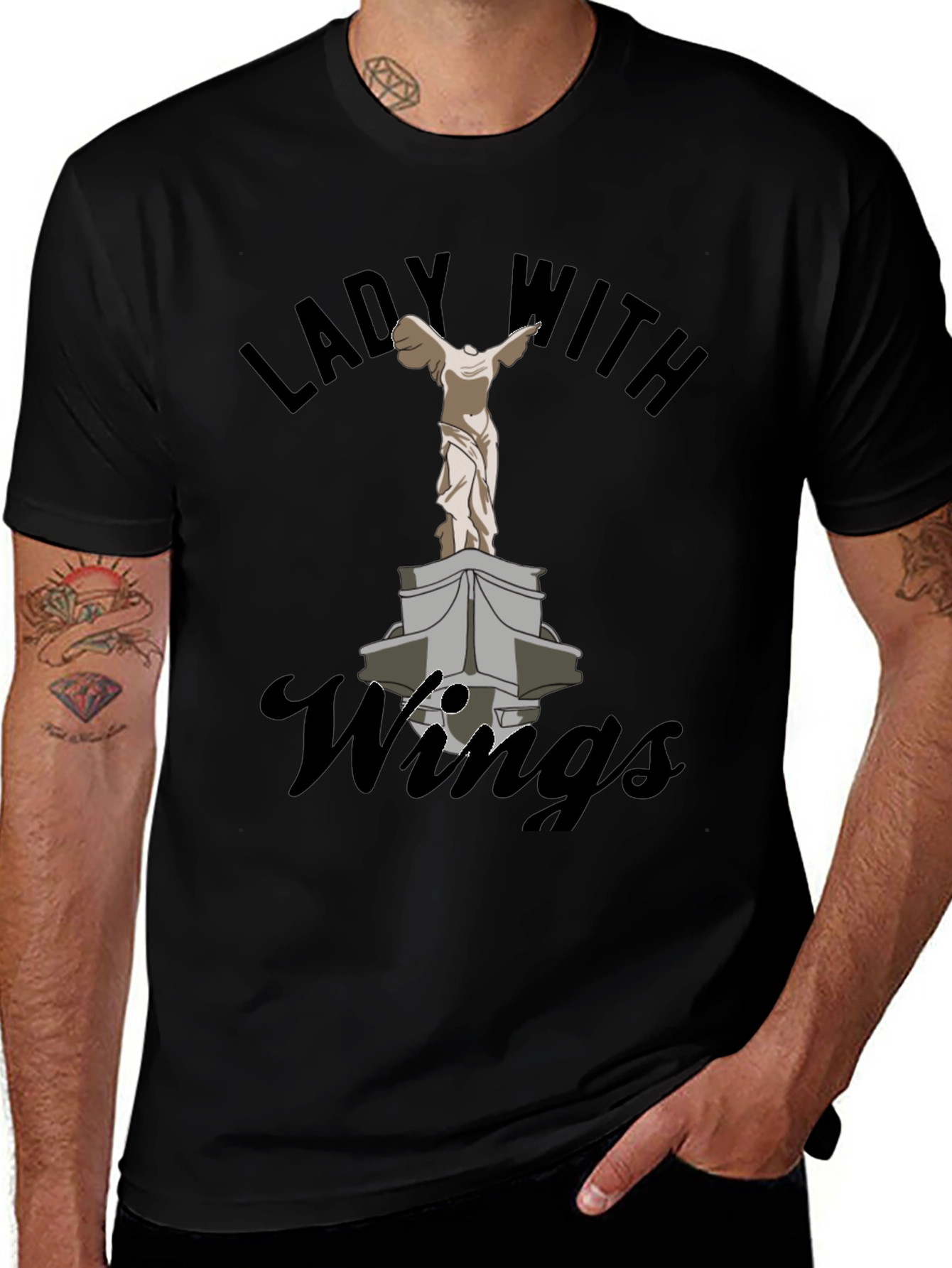 Variant 7 of Lady with Wings Graphic Tee