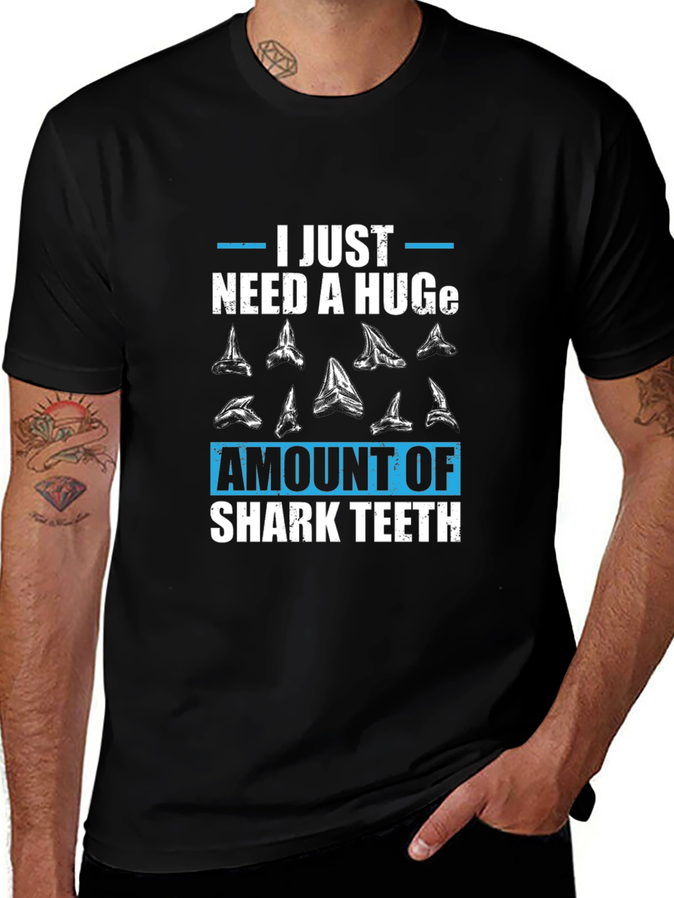 Variant 16 of Shark Teeth Graphic T-Shirt - Ocean Lover Tee
