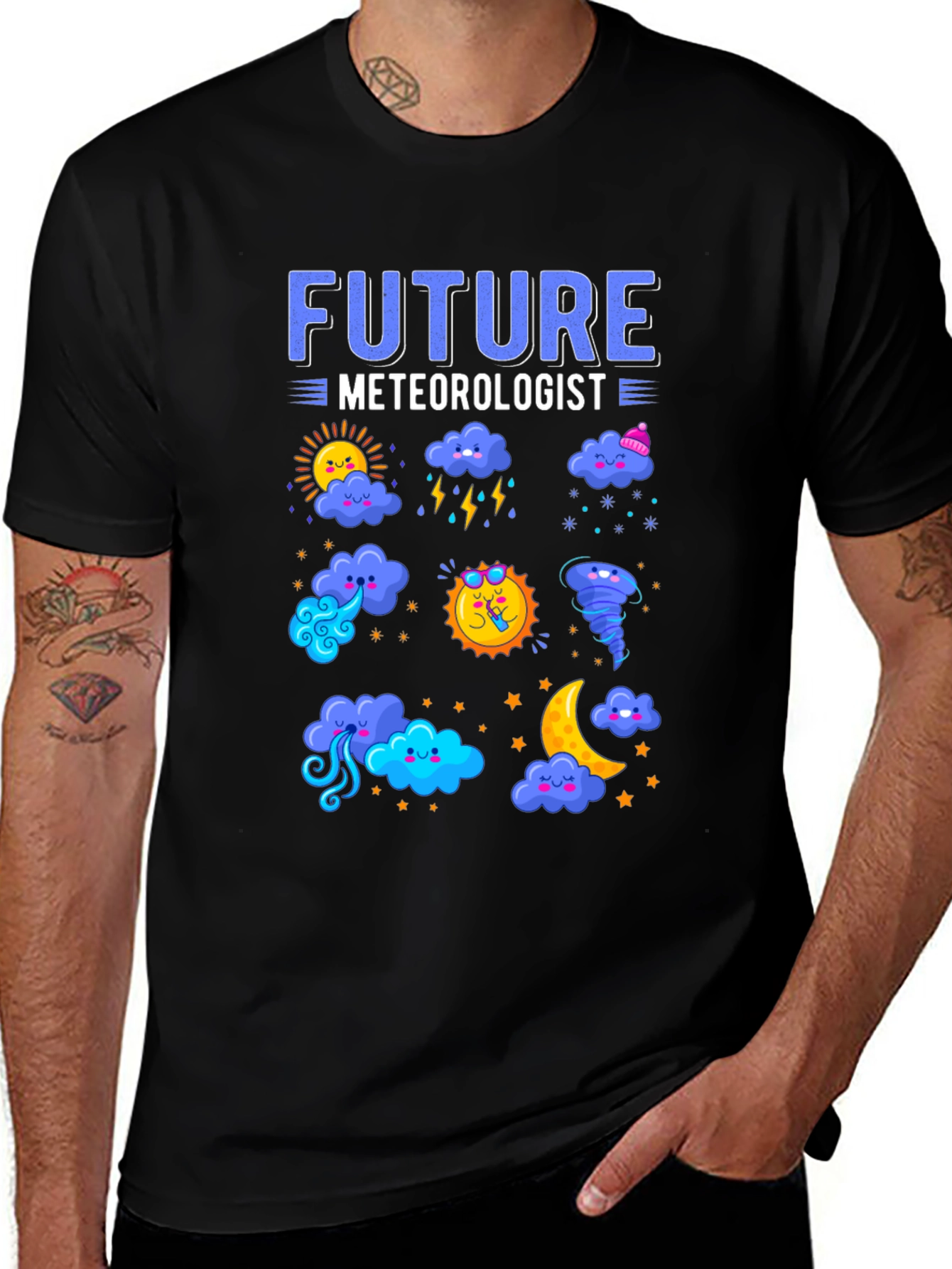 Variant 6 of Future Meteorologist T-Shirt Cute Weather Icons