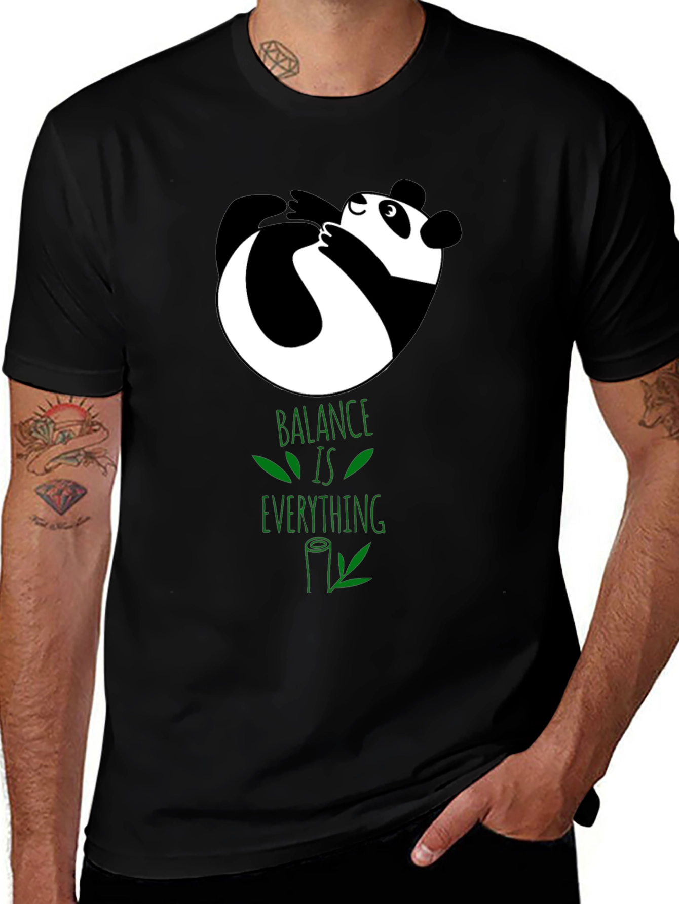 Variant 16 of Balance is Everything Panda Graphic Tee