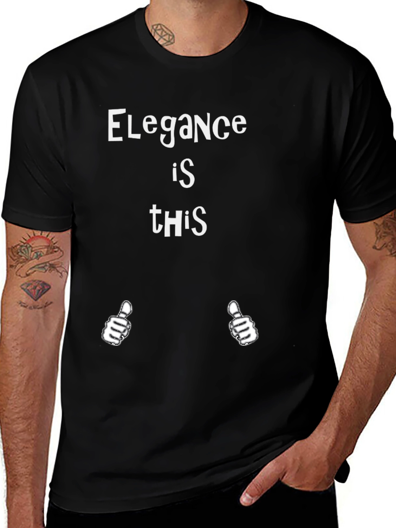 Variant 4 of Elegance Is This T-Shirt Funny Sarcastic Graphic Tee