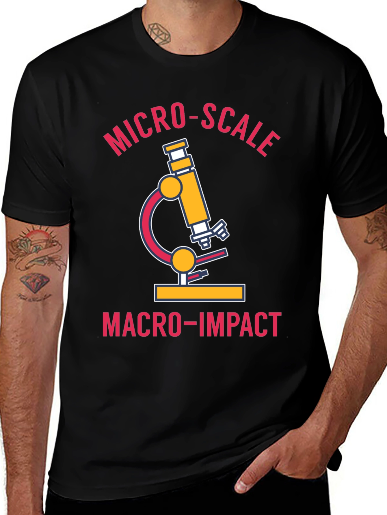 Variant 2 of Micro-Scale Macro-Impact Science T-Shirt